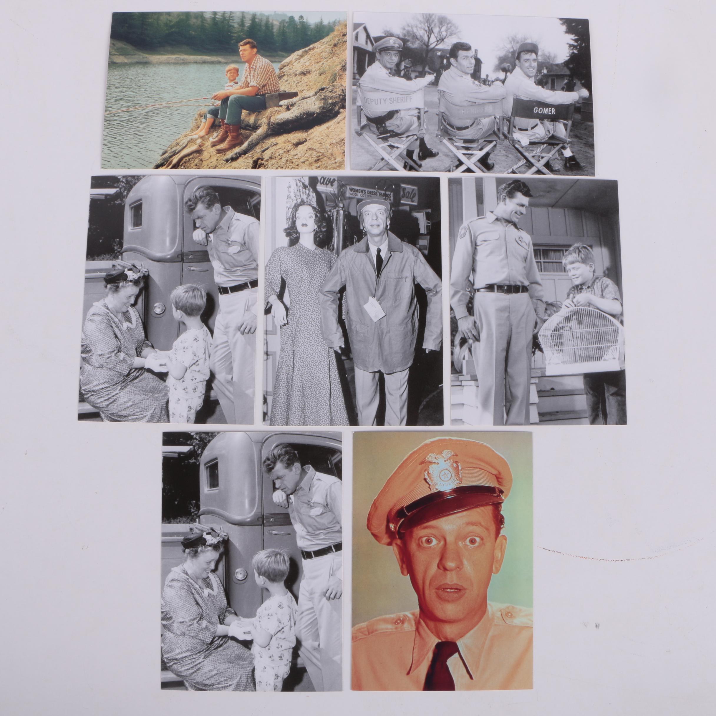 A Pair of Signed Photos of Don Knotts with Postcards from The Andy Griffith Show