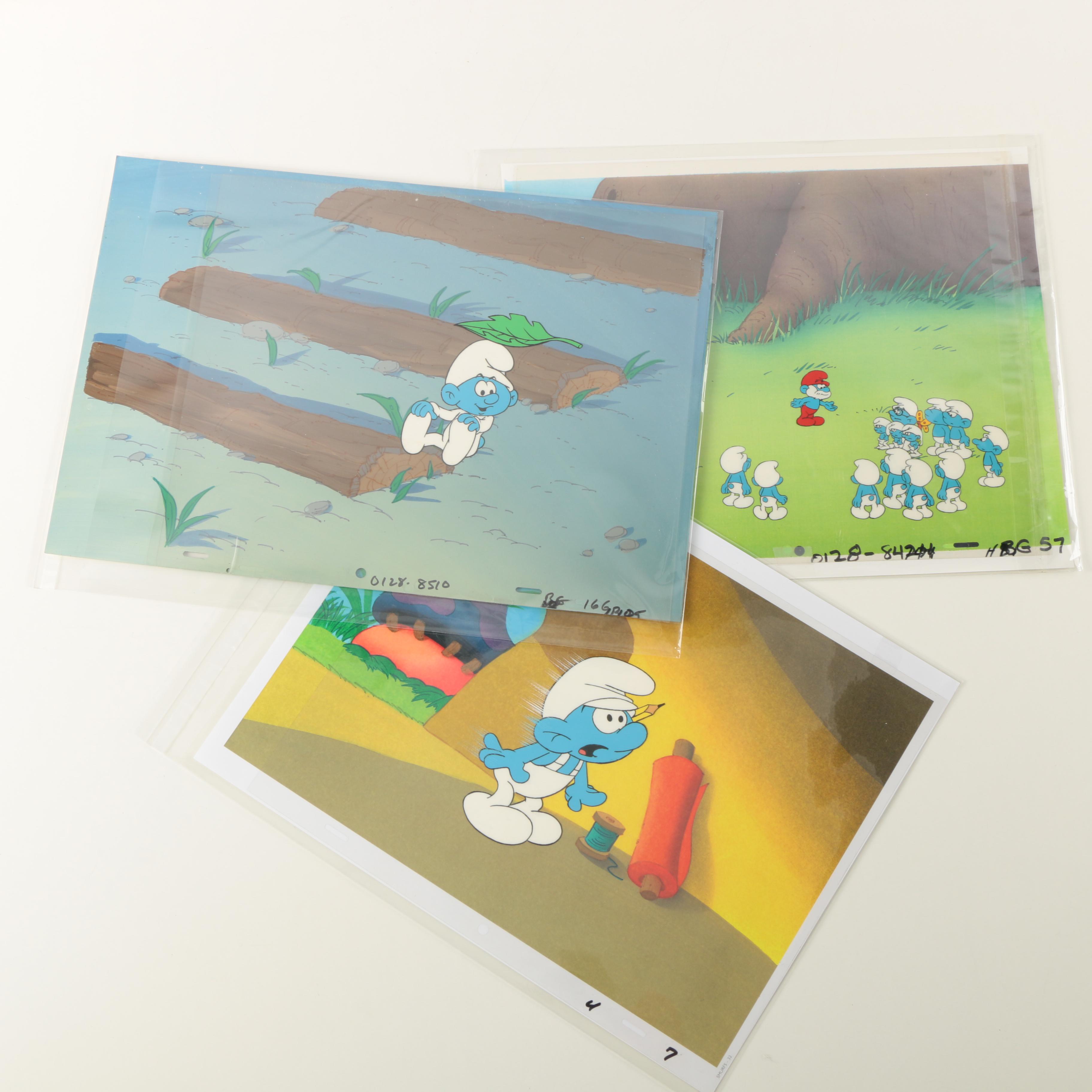 Smurfs Production Cel Collection Including Original Master Background