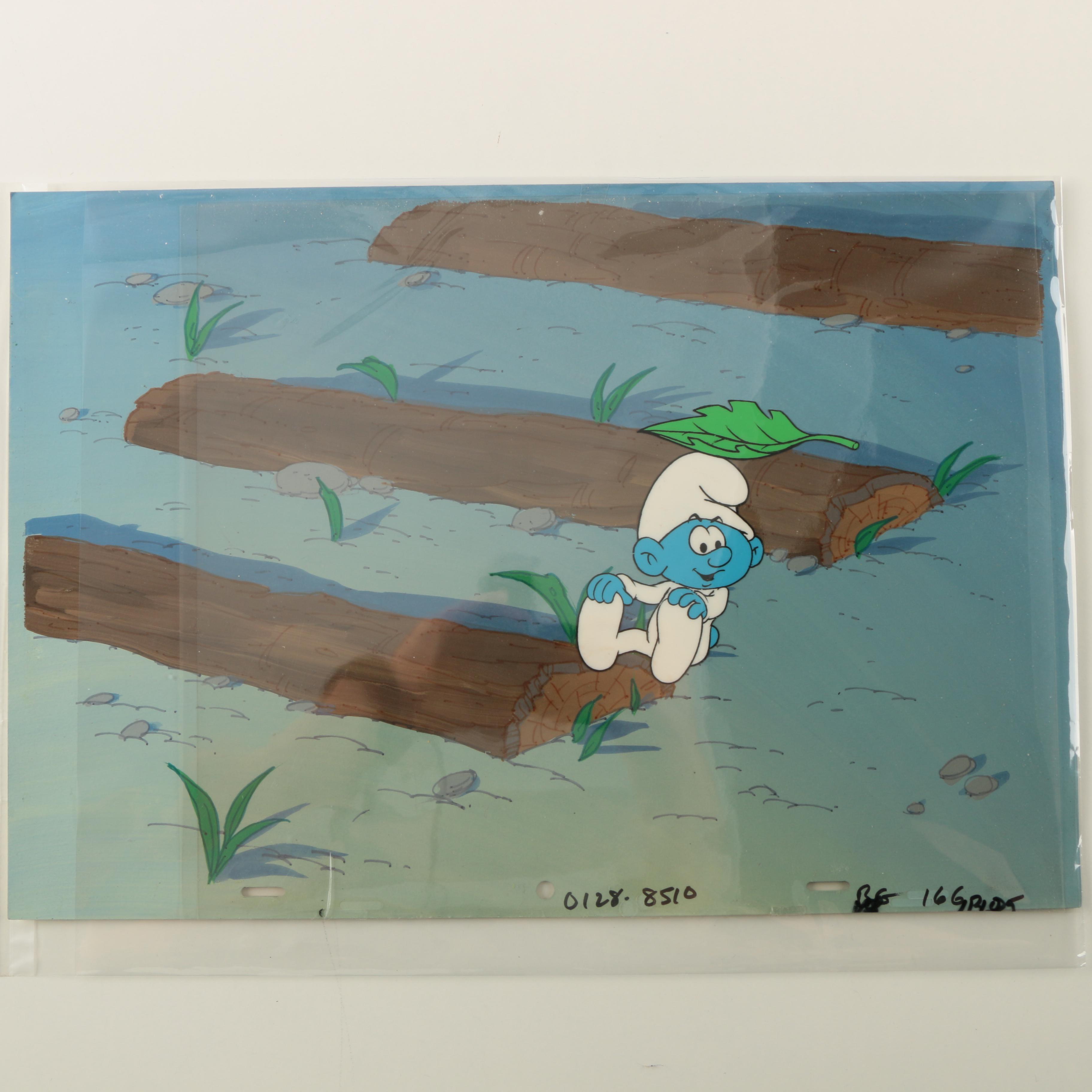 Smurfs Production Cel Collection Including Original Master Background