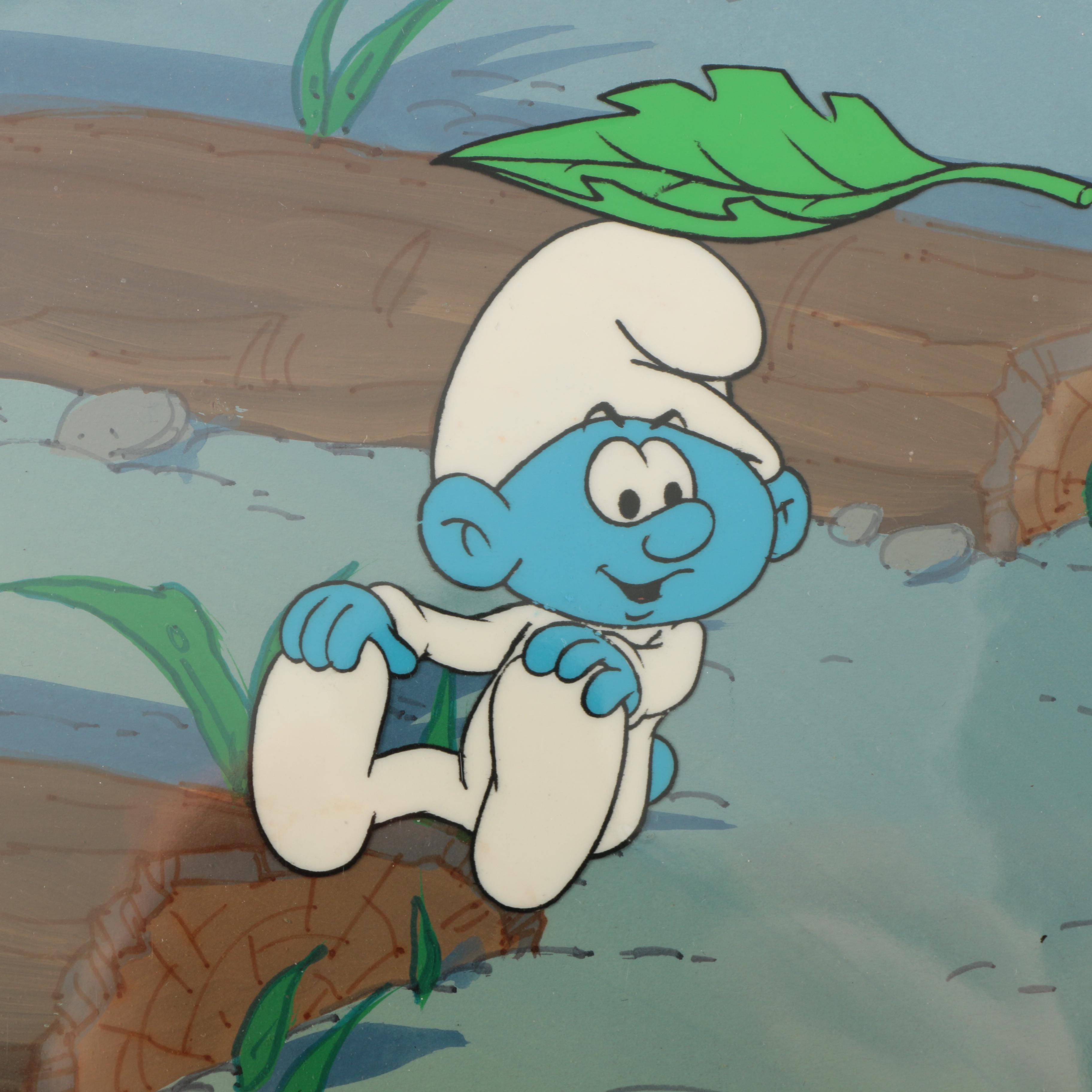 Smurfs Production Cel Collection Including Original Master Background
