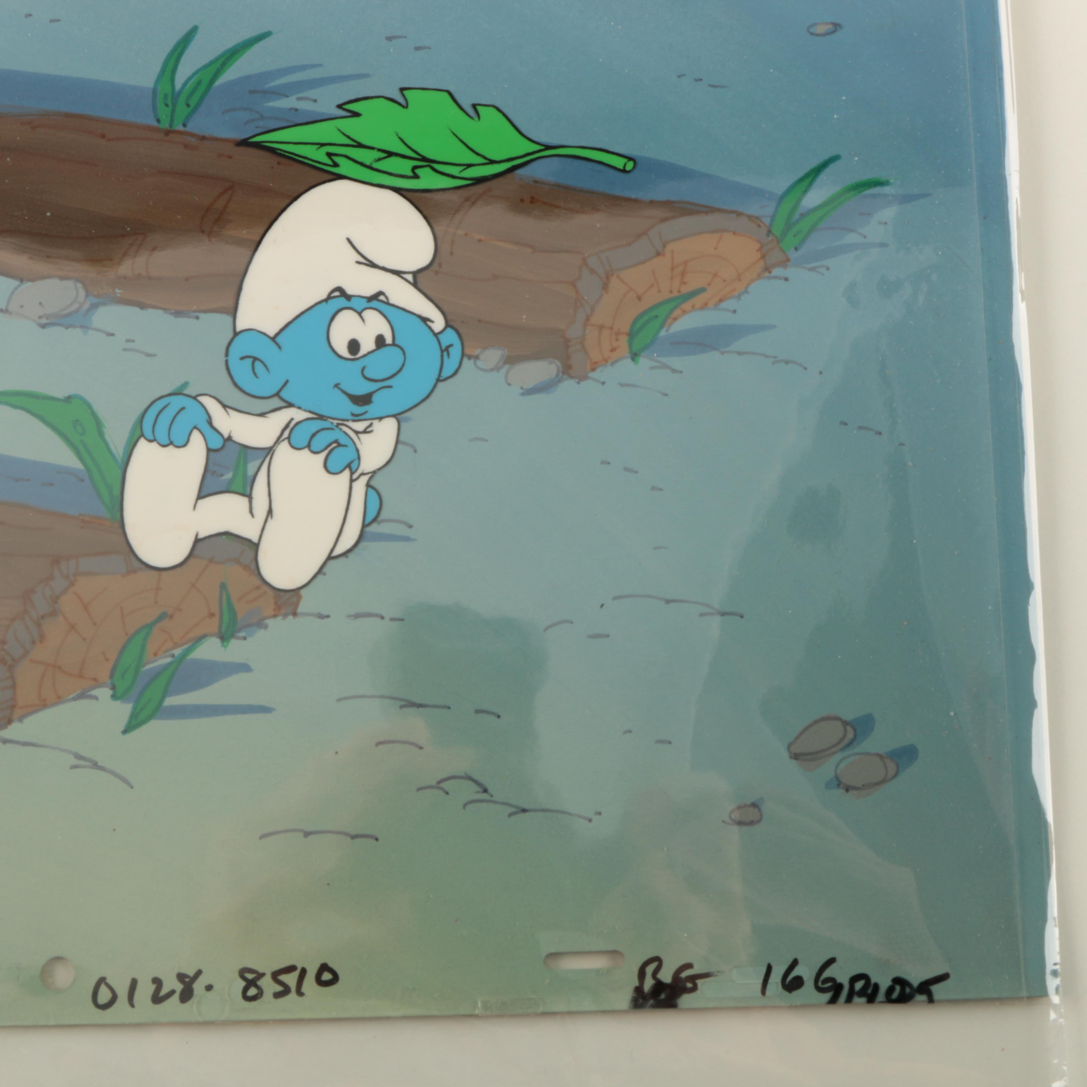 Smurfs Production Cel Collection Including Original Master Background