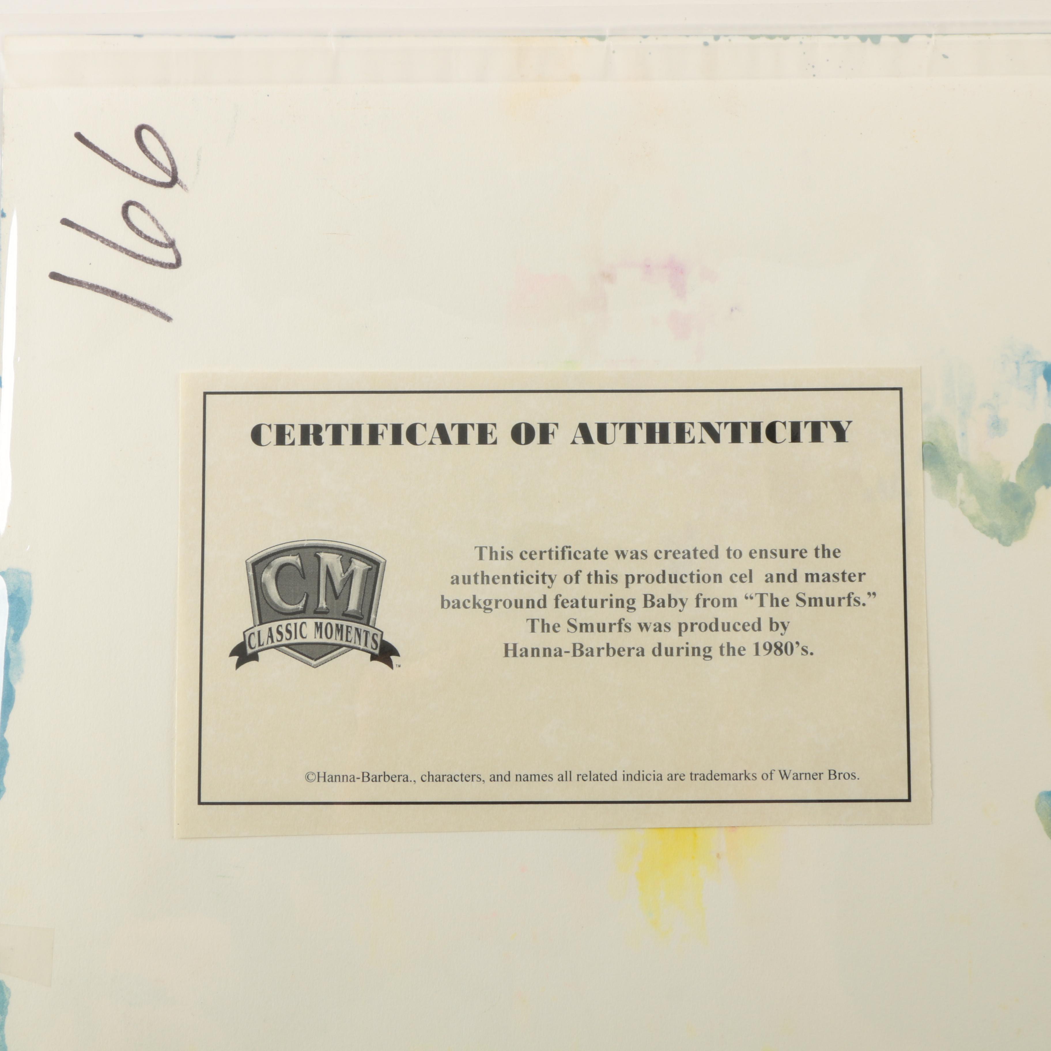 Smurfs Production Cel Collection Including Original Master Background