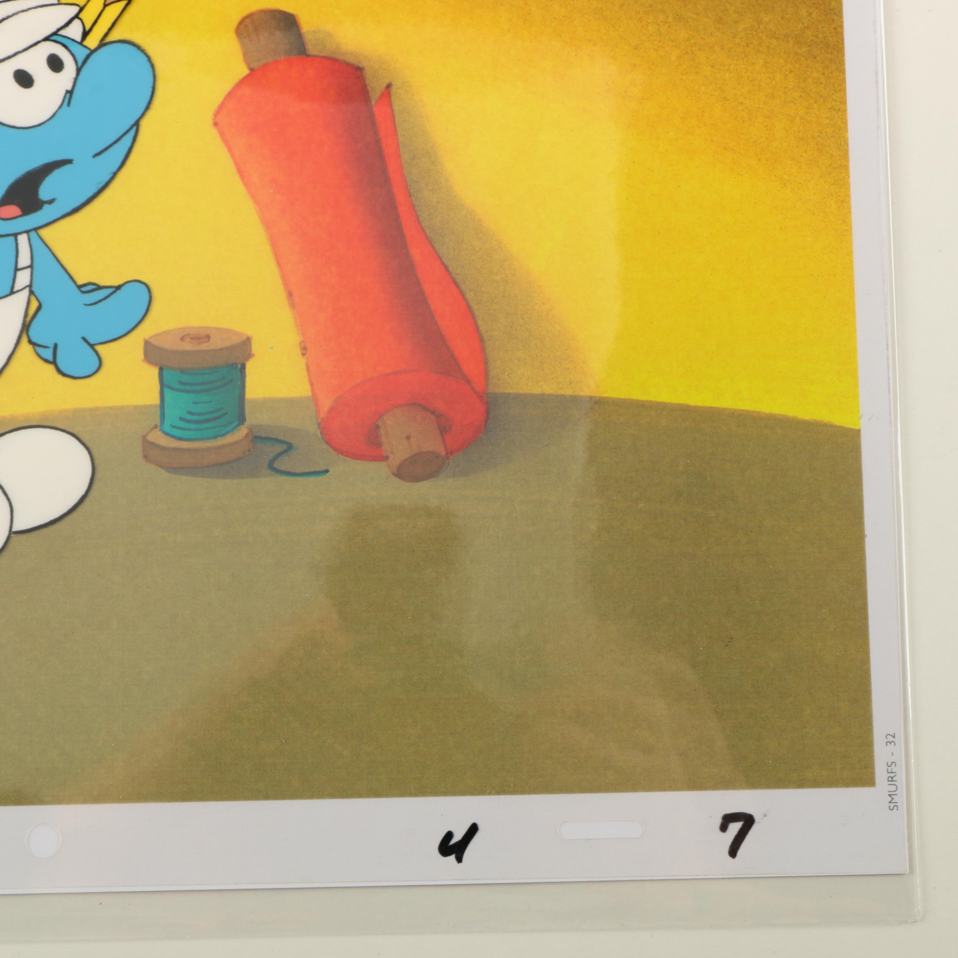 Smurfs Production Cel Collection Including Original Master Background