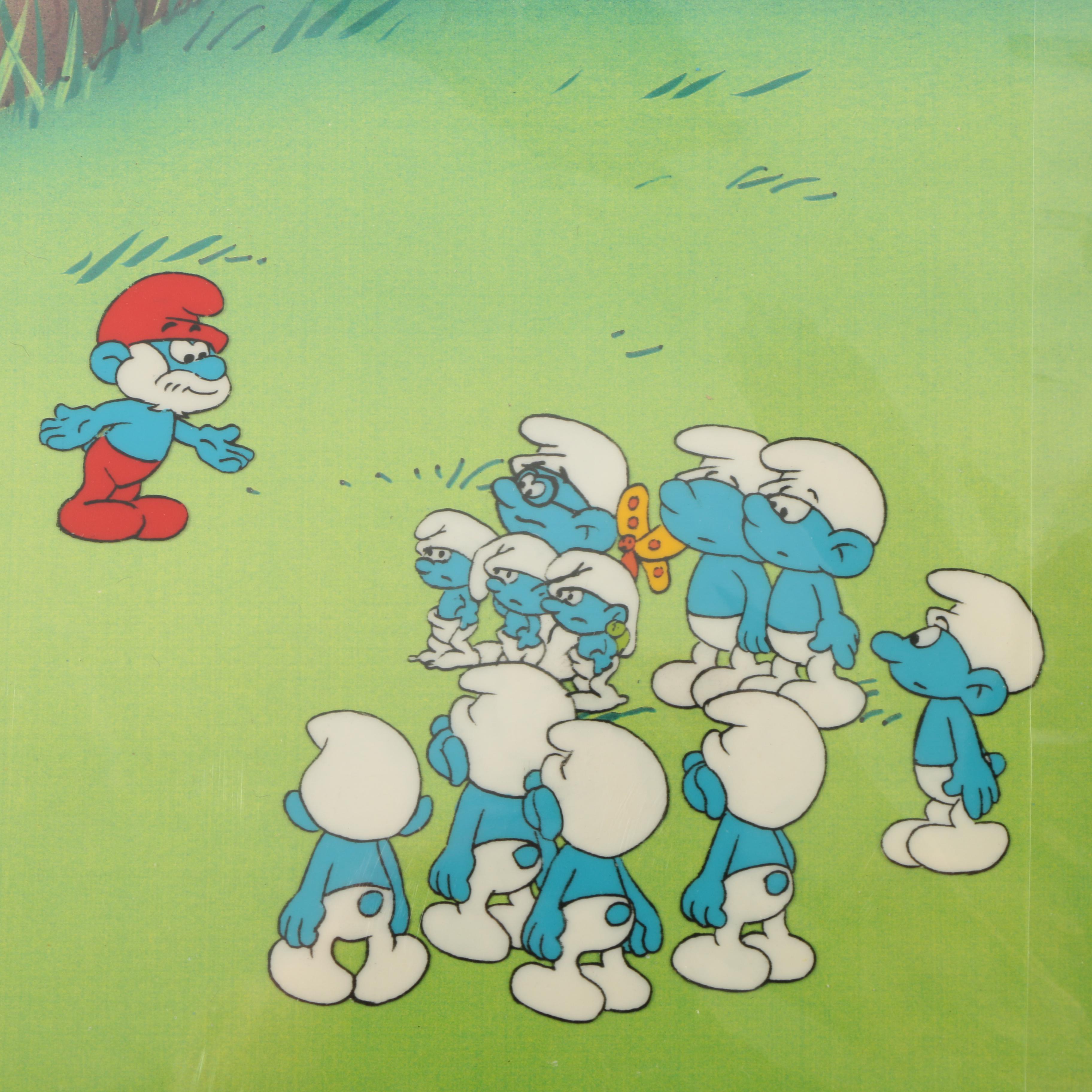 Smurfs Production Cel Collection Including Original Master Background