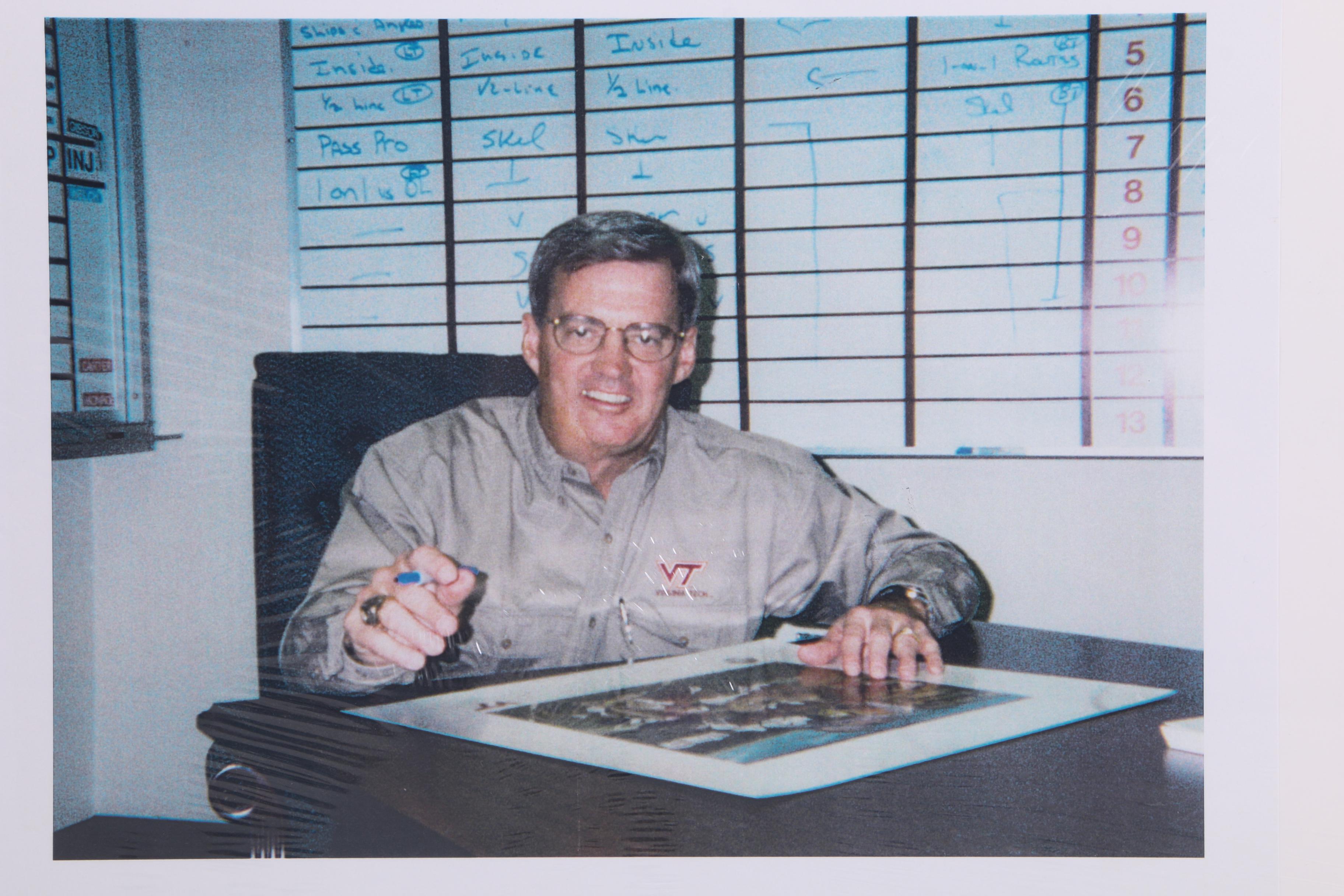 Autographed Limited Edition Offset Lithograph "Go Hokies"