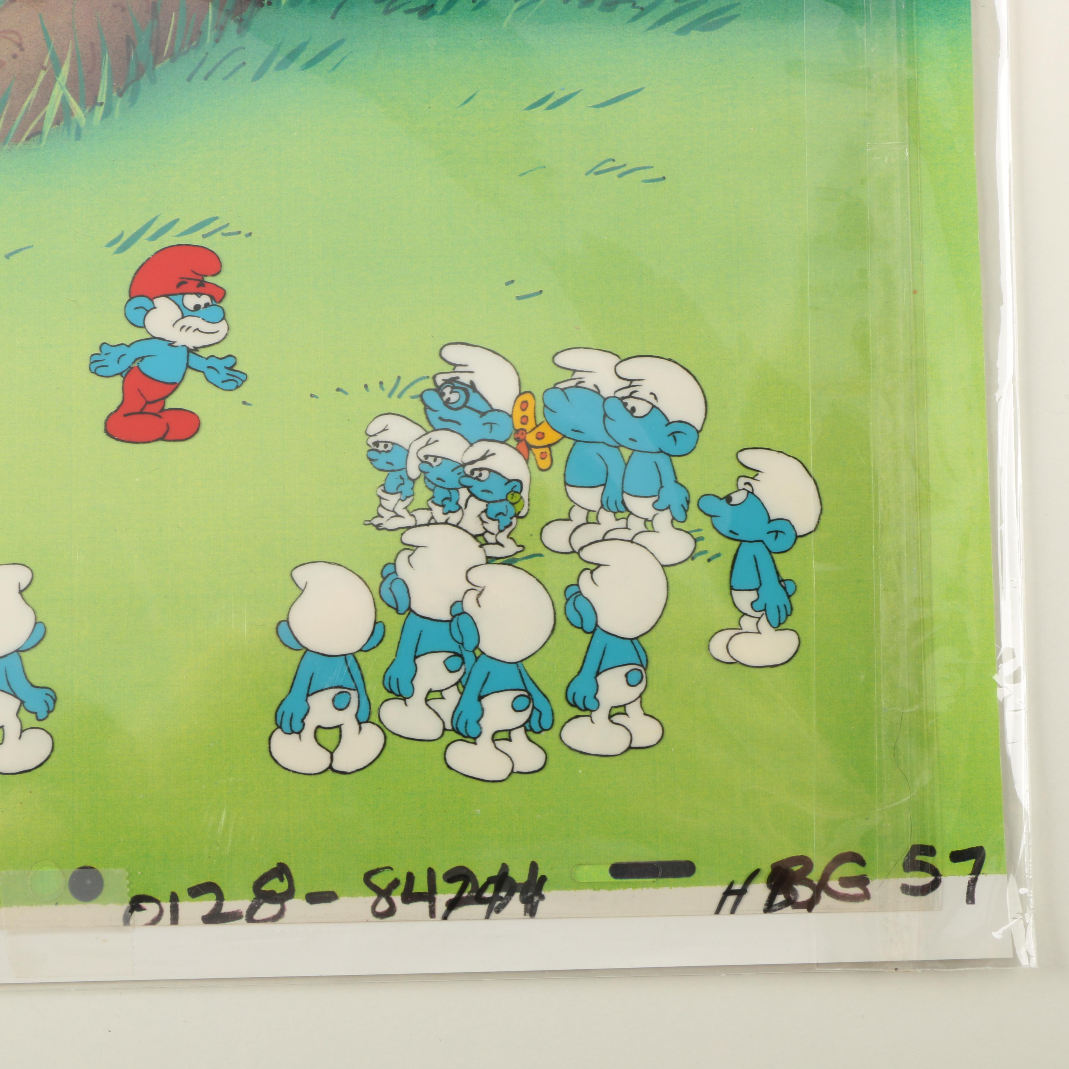Smurfs Production Cel Collection Including Original Master Background
