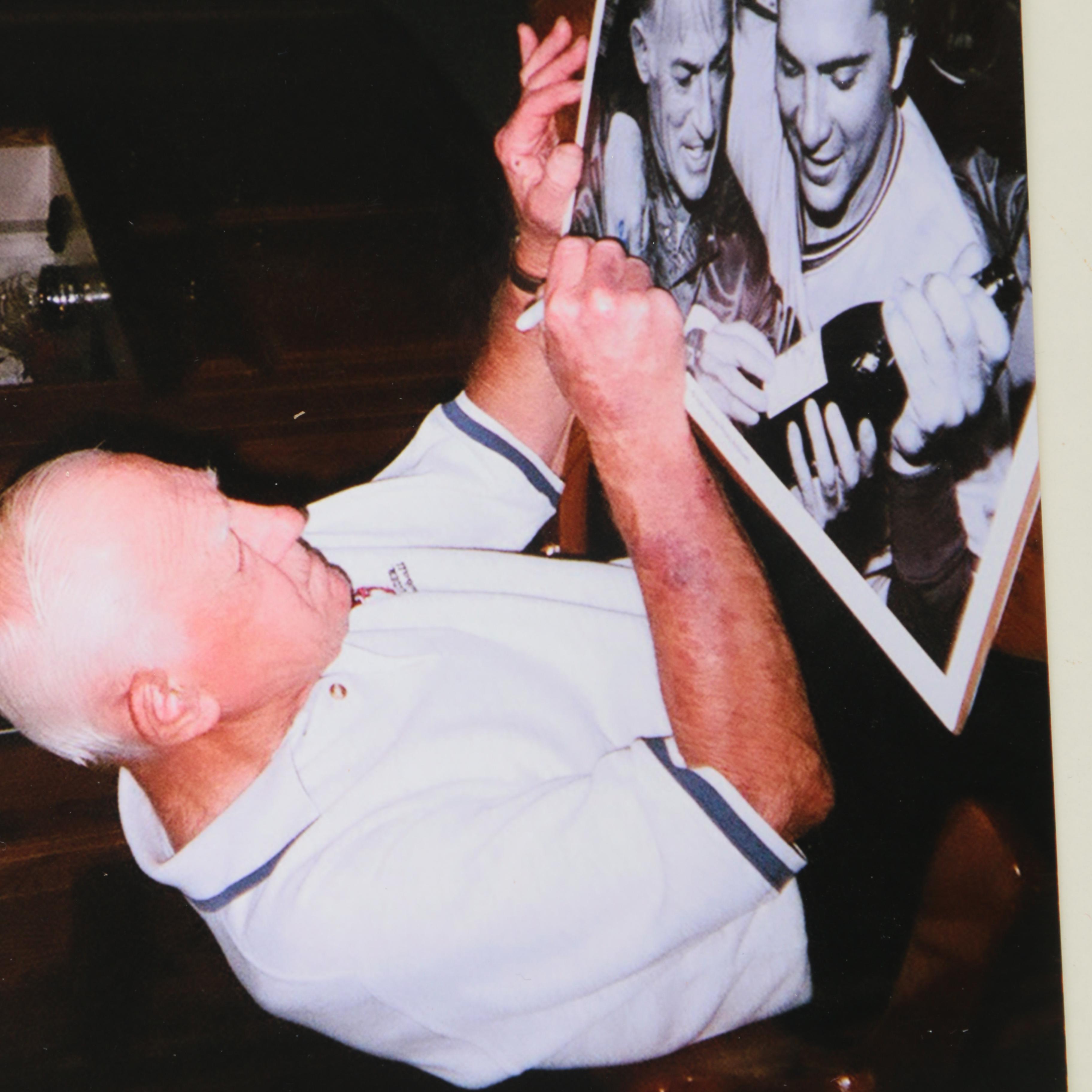 Fuji Crystal Archival Photo Signed by Sparky Anderson and Johnny Bench