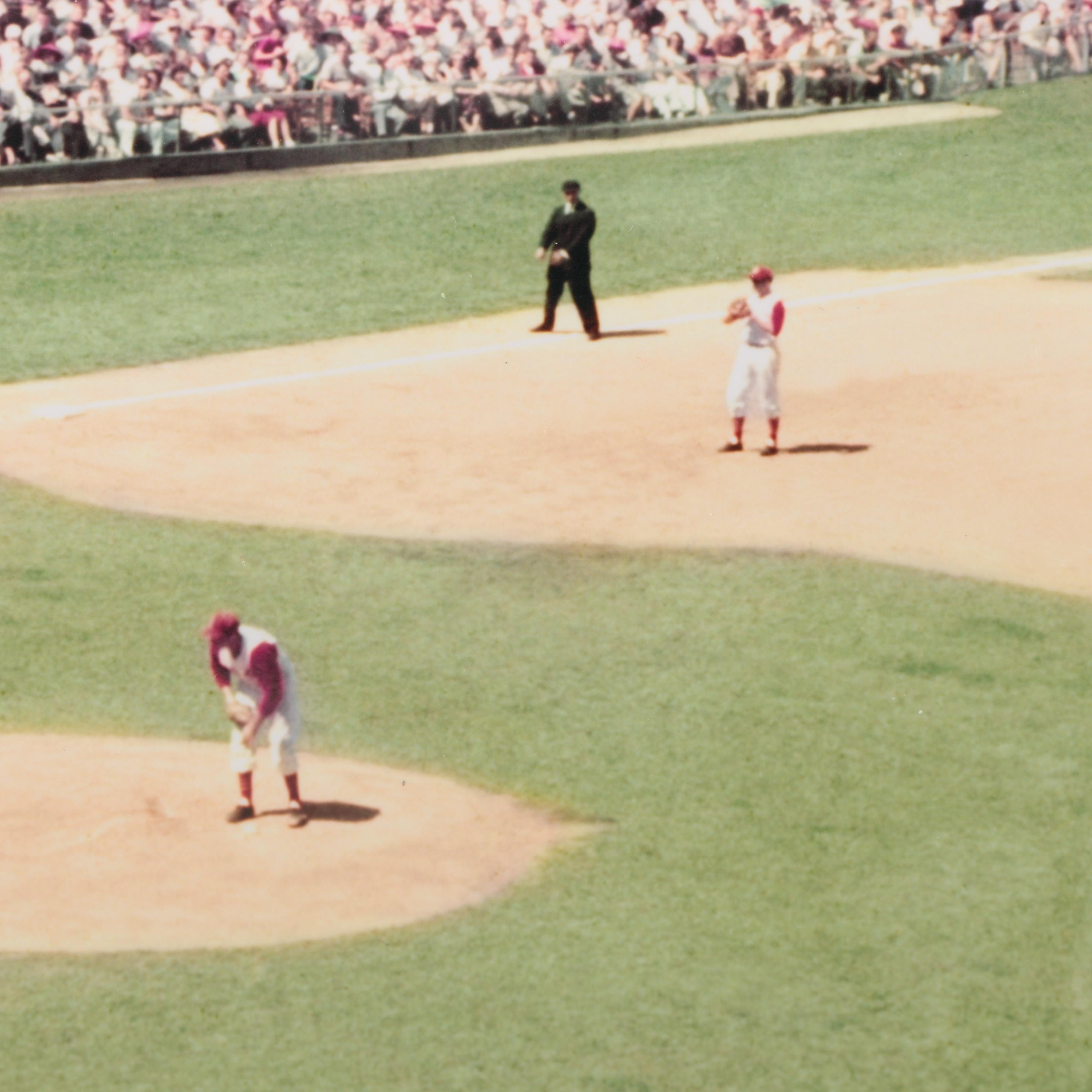 Fuji Crystal Photograph of Crosley Field Signed by Rose, Bench and Perez