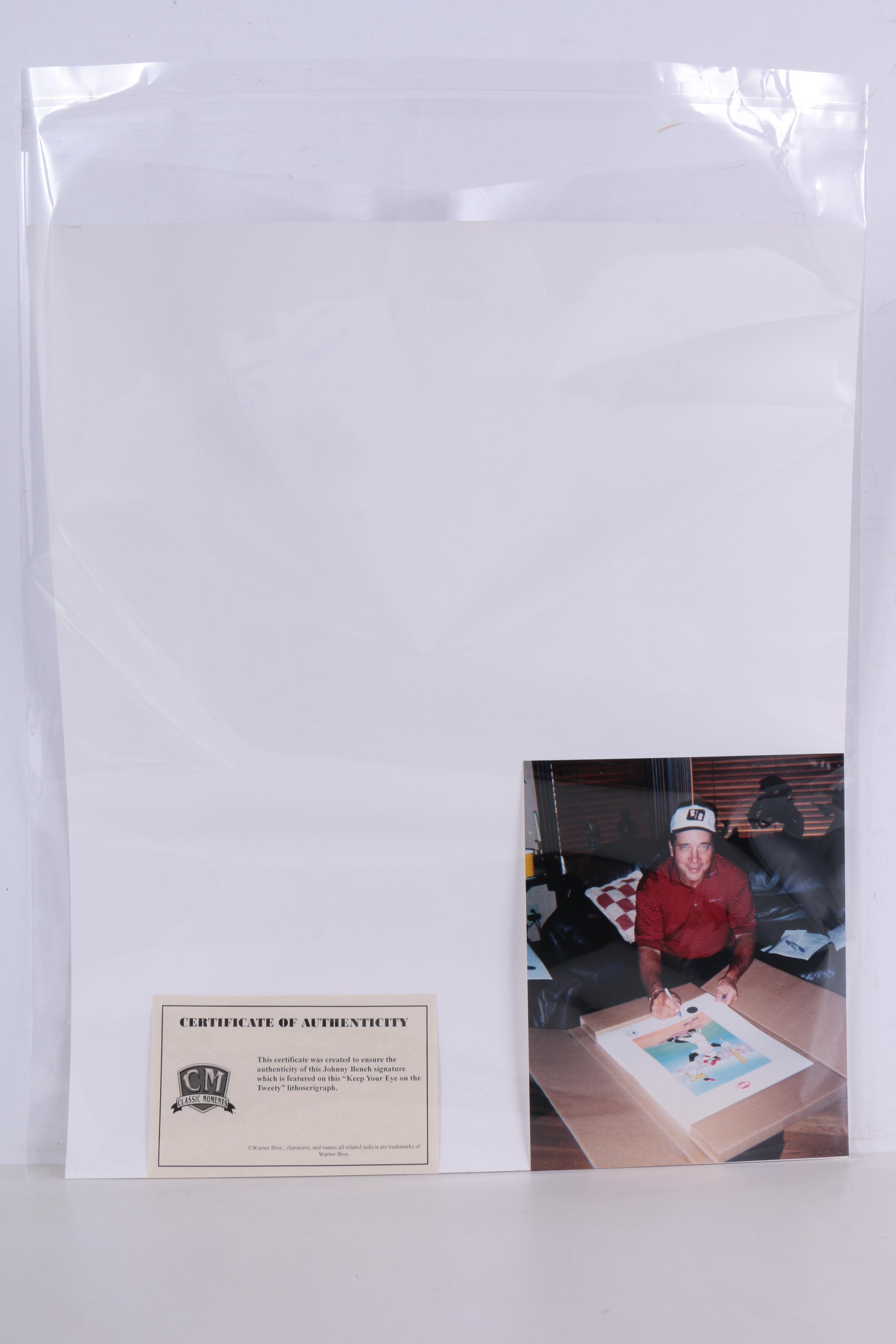 Warner Bros. and Cincinnati Reds Lithoserigraph "Keep your Eye on the Tweety"