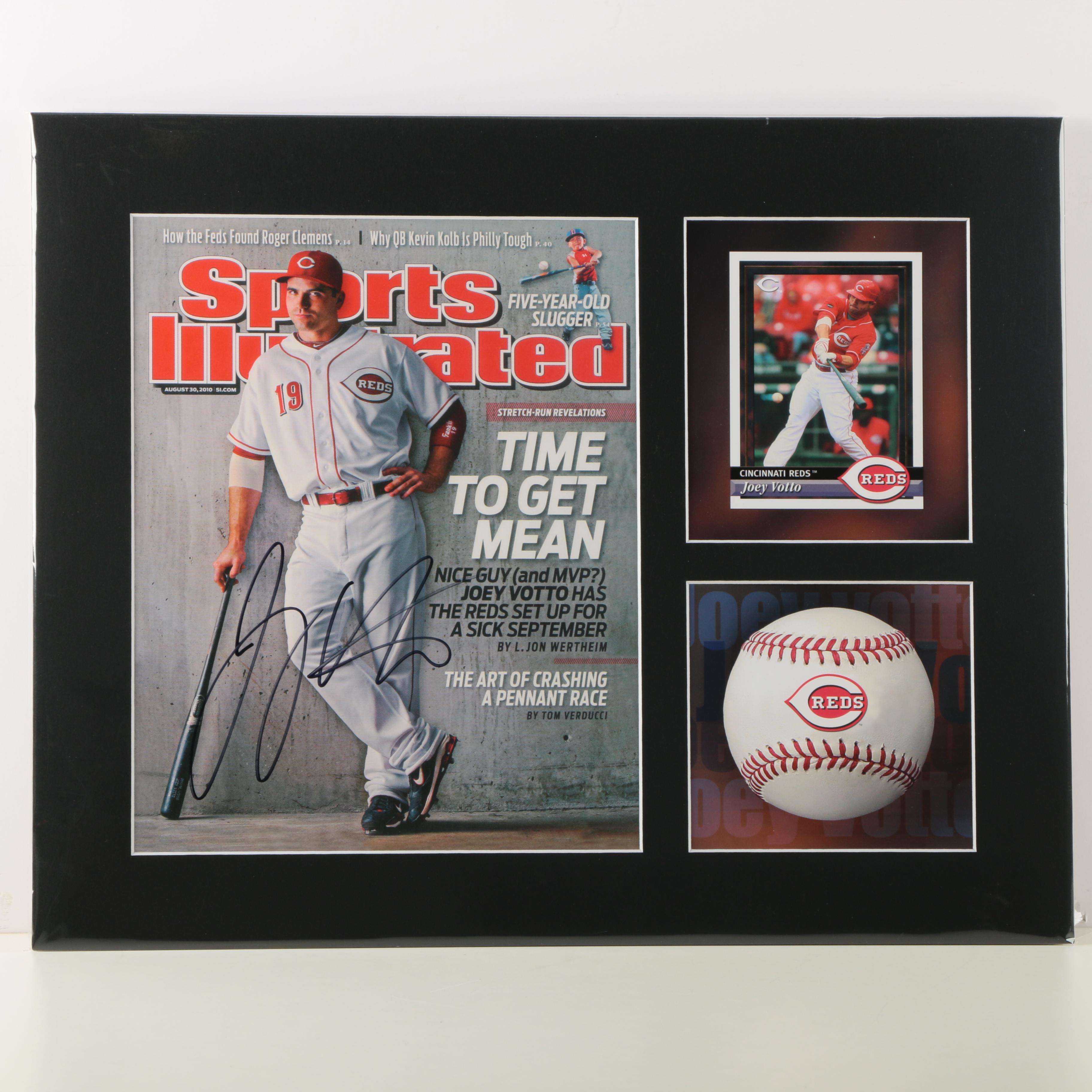 Joey Votto Autographed Cincinnati Reds Montage