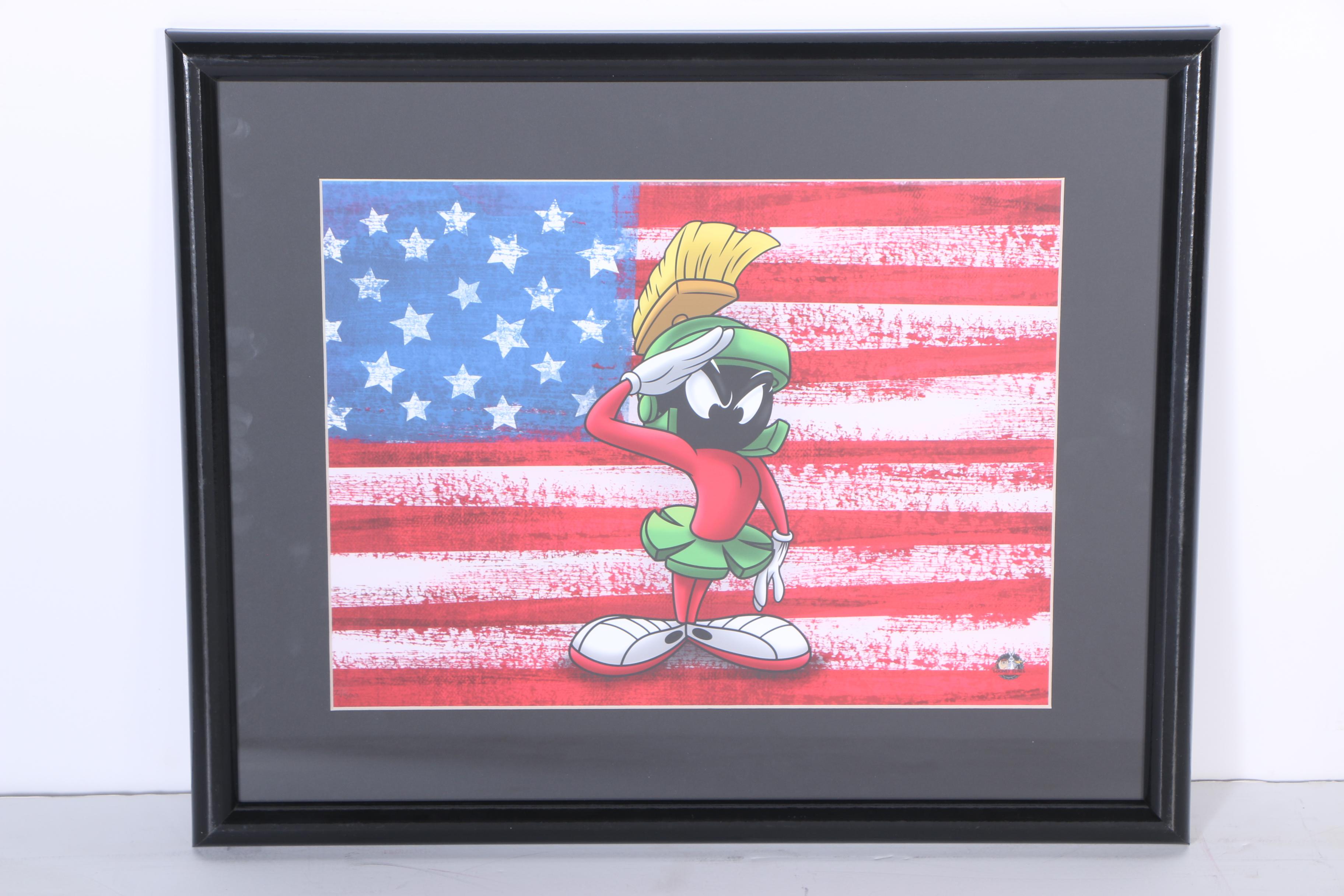 Warner Bros Limited Edition Giclees "Patriotic Marvin" and "Patriotic Daffy"