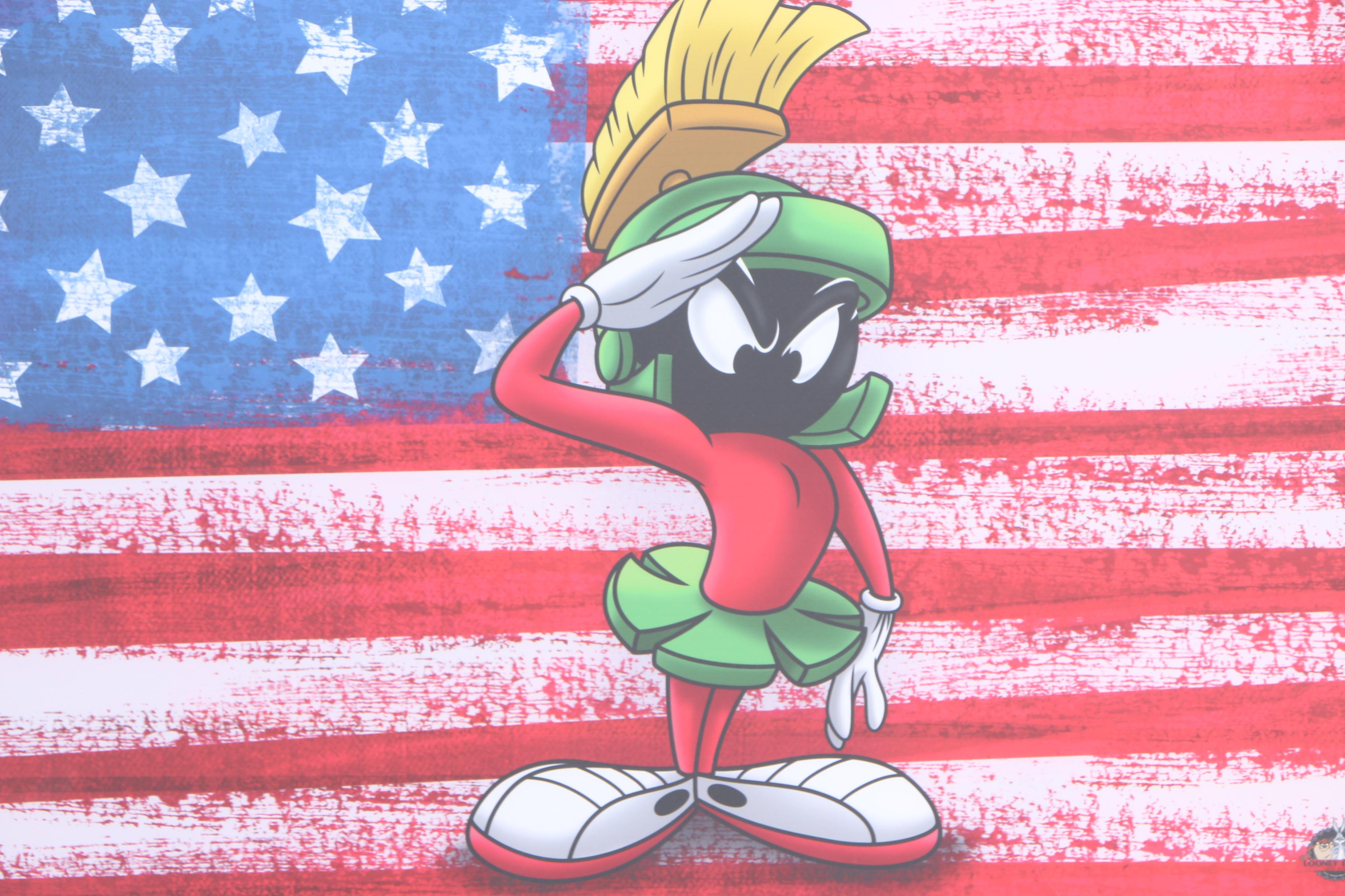 Warner Bros Limited Edition Giclees "Patriotic Marvin" and "Patriotic Daffy"