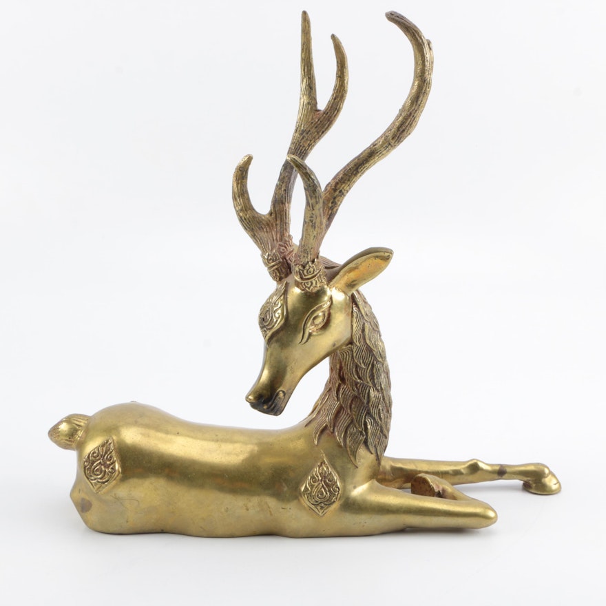 Vintage Bronze Deer scupture