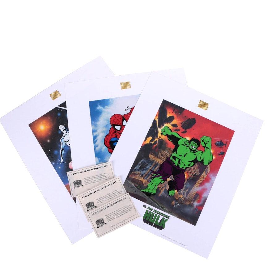 Collection of Three Marvel Comic Lithoserigraphs