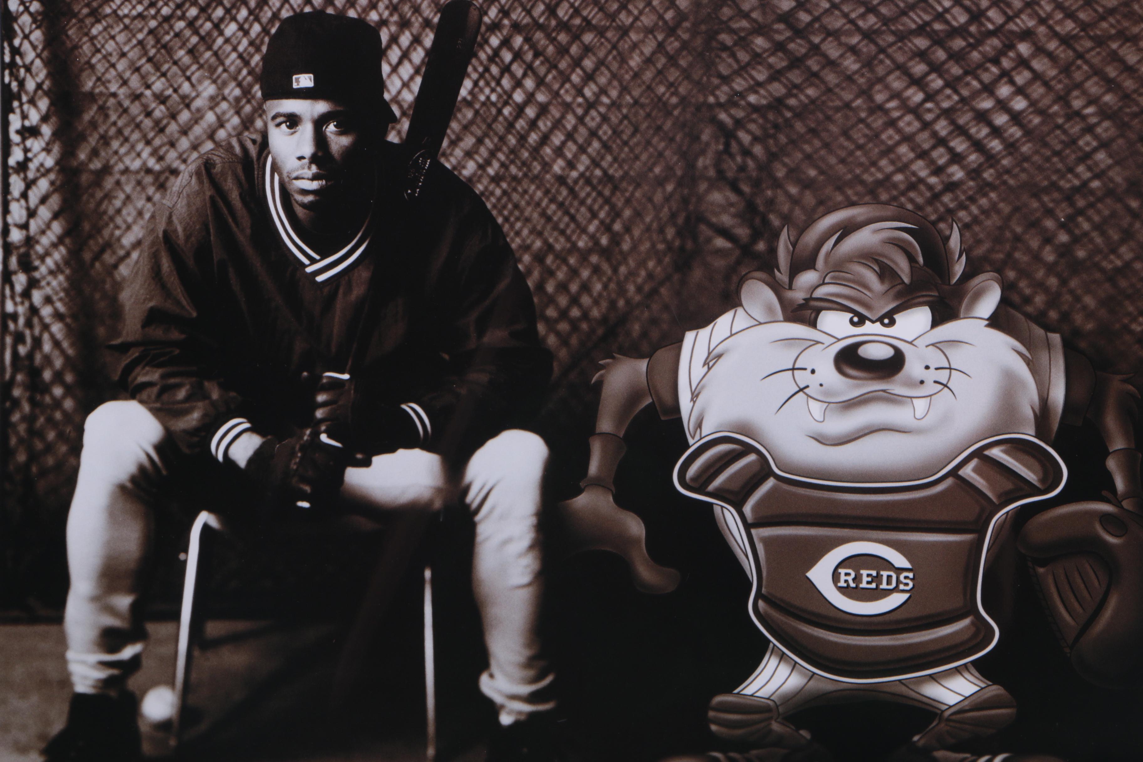 Limited Edition Cincinnati Reds-Themed Offset Lithograph "Taz and Junior"