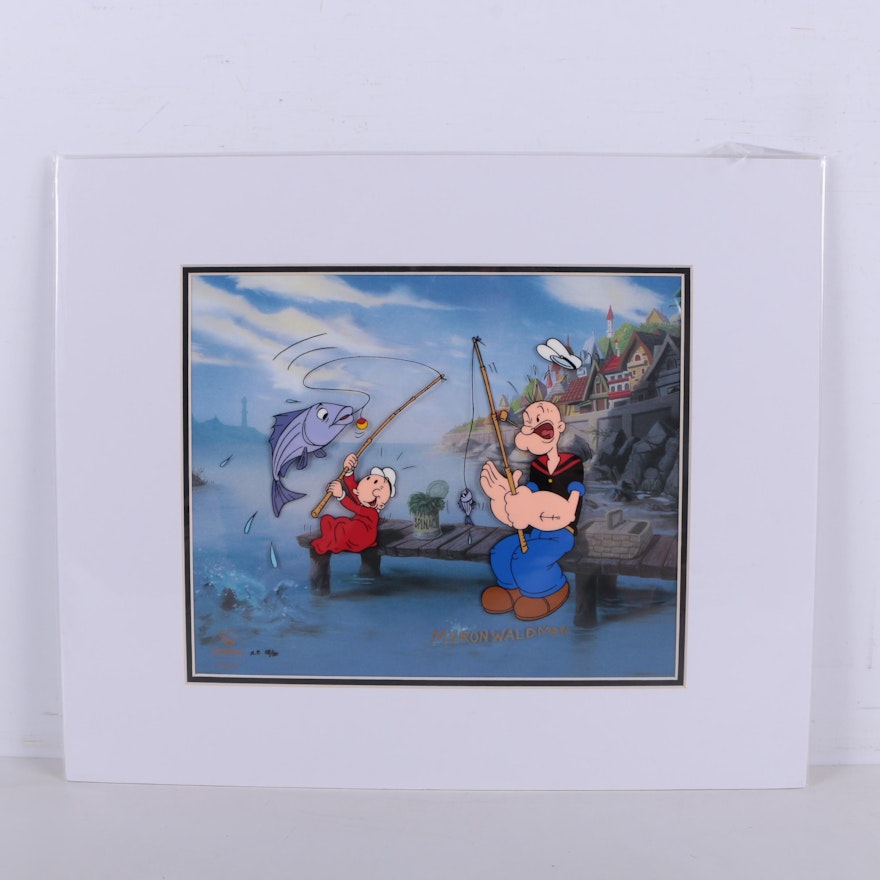 Limited Edition Hand Inked and Painted Popeye Cel "The Big One"