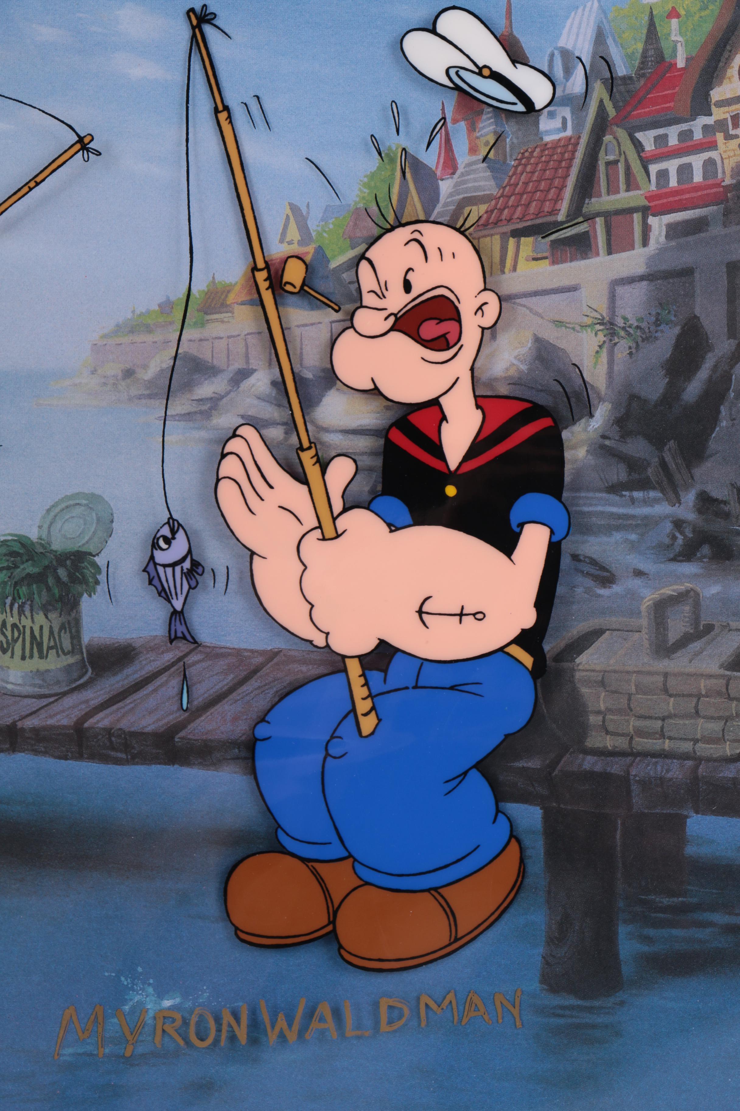 Limited Edition Hand Inked and Painted Popeye Cel "The Big One"