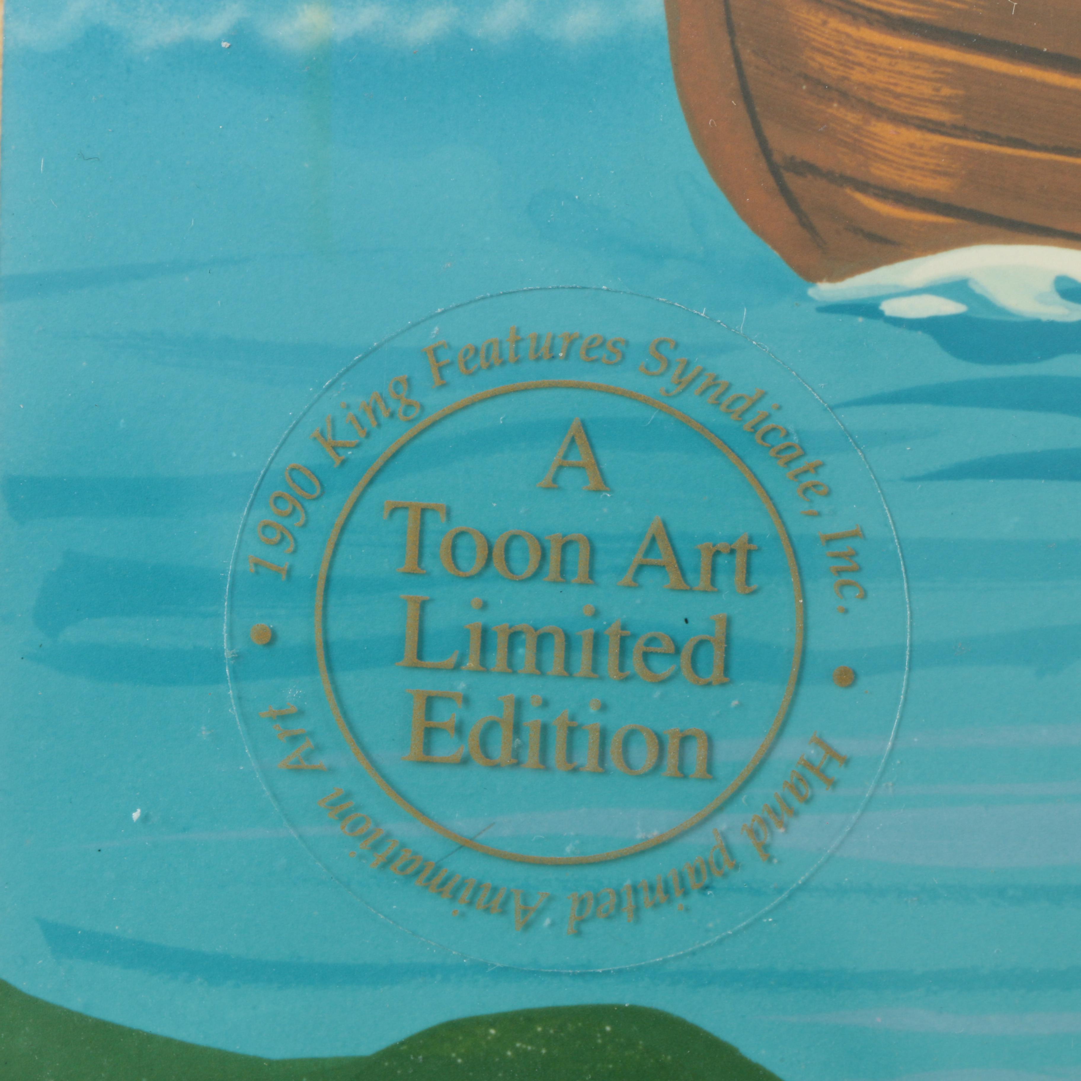 Two Limited Edition Myron Waldman Popeye Animation Cels