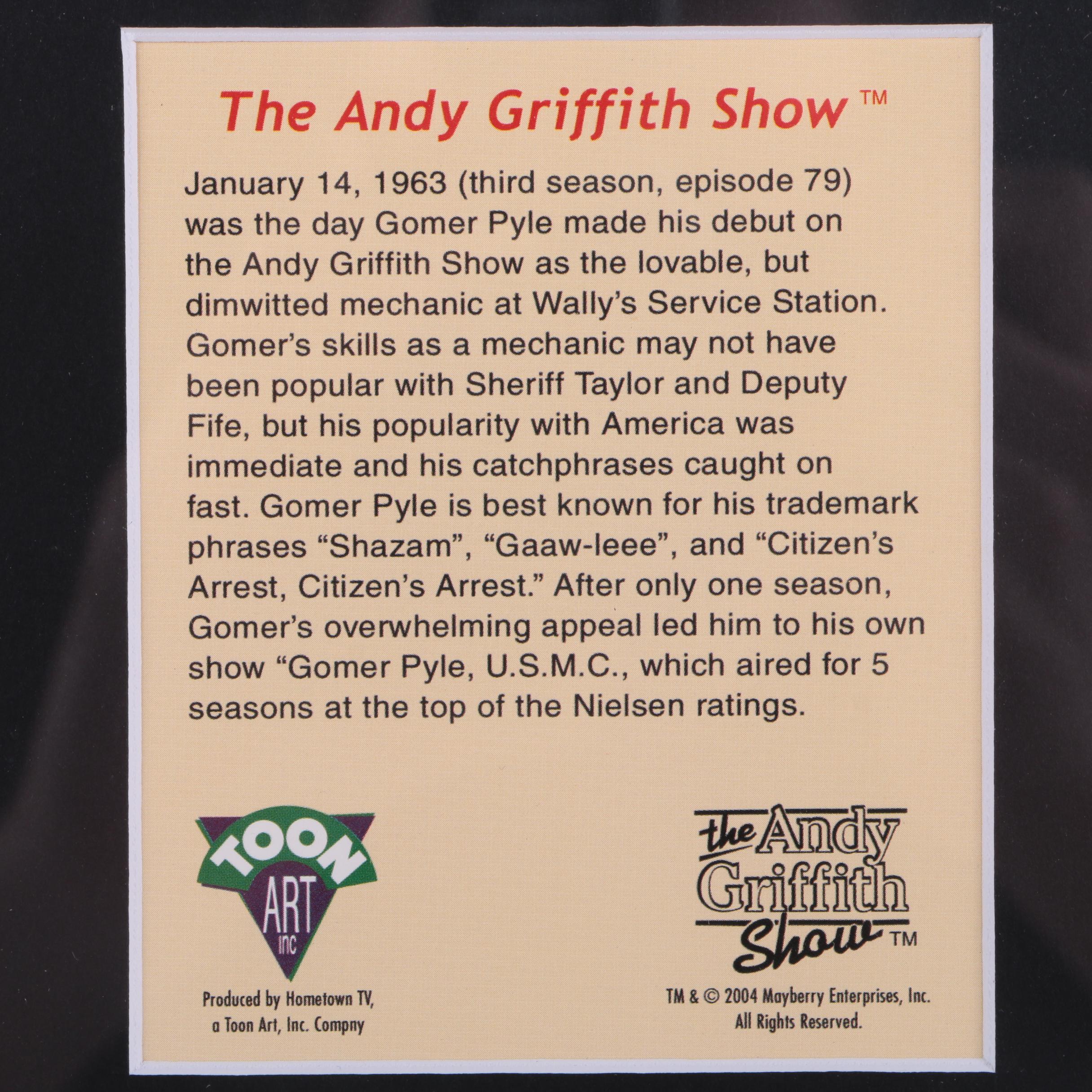 Limited Edition Offset Lithograph "Gomer Pyle"