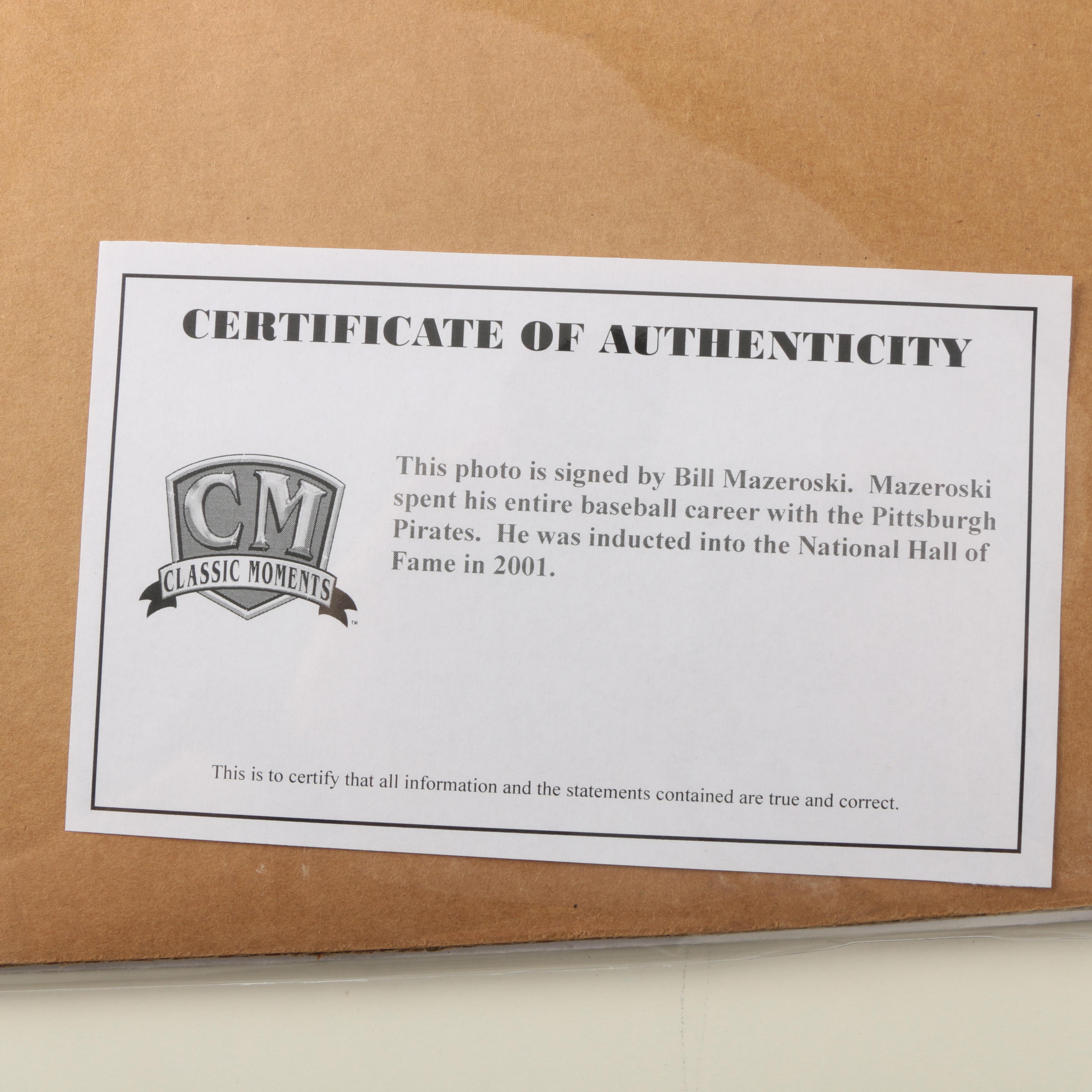 Bill Mazeroski Autographed Limited Edition Prints