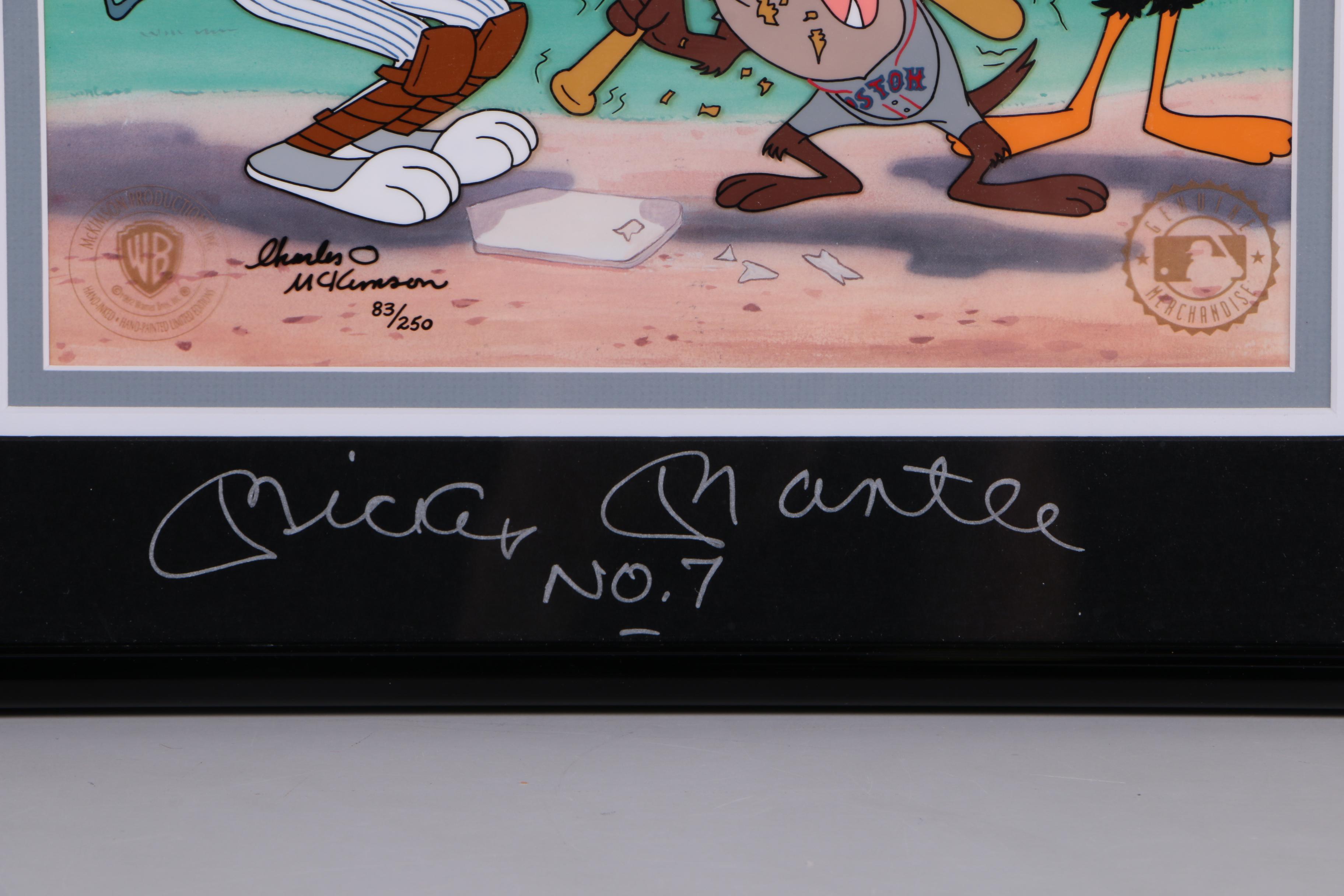 Limited Edition Looney Tunes Cel "Yer Out" with Mat Signed by Mantle