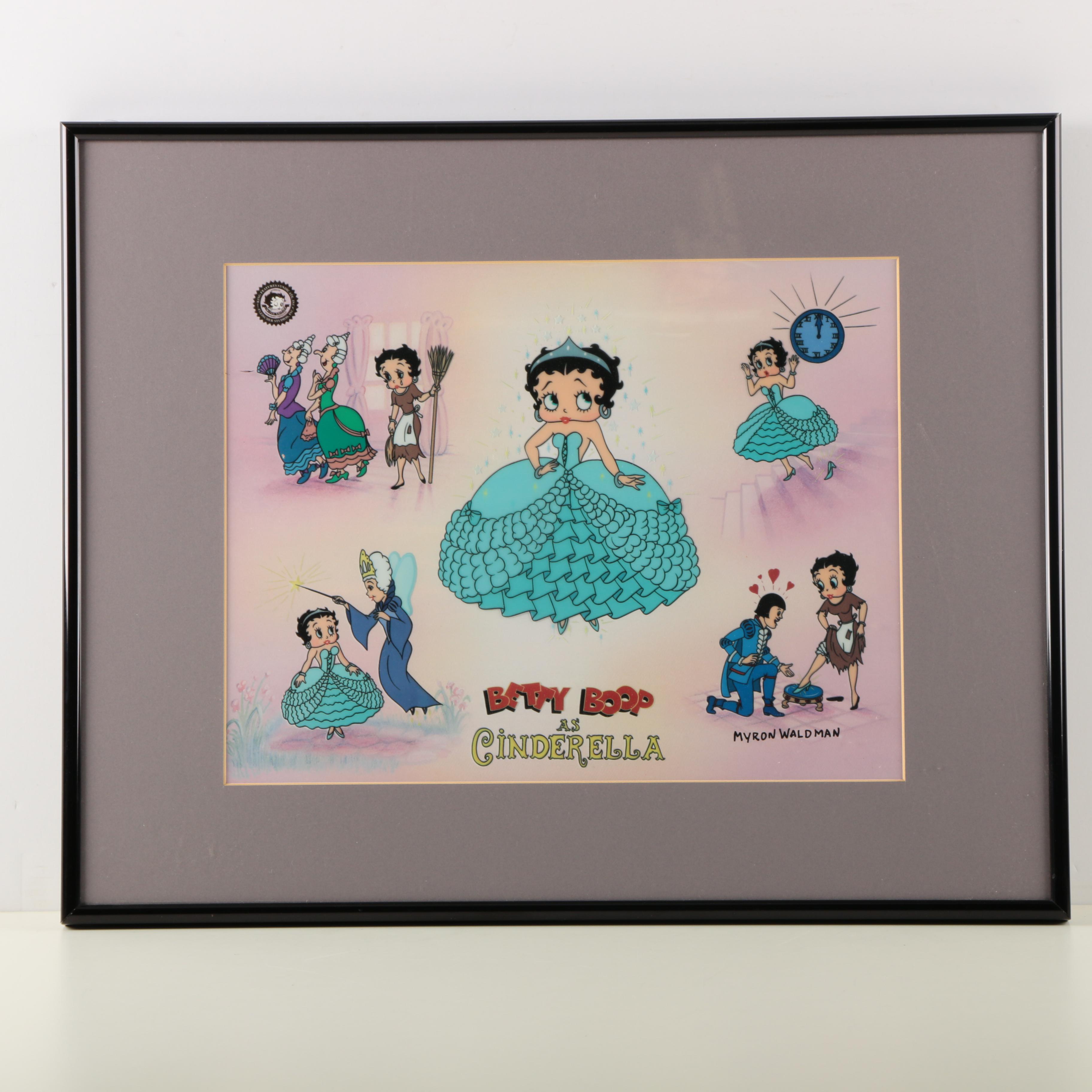 Myron Waldman "Cinderella" Betty Boop Lithocel