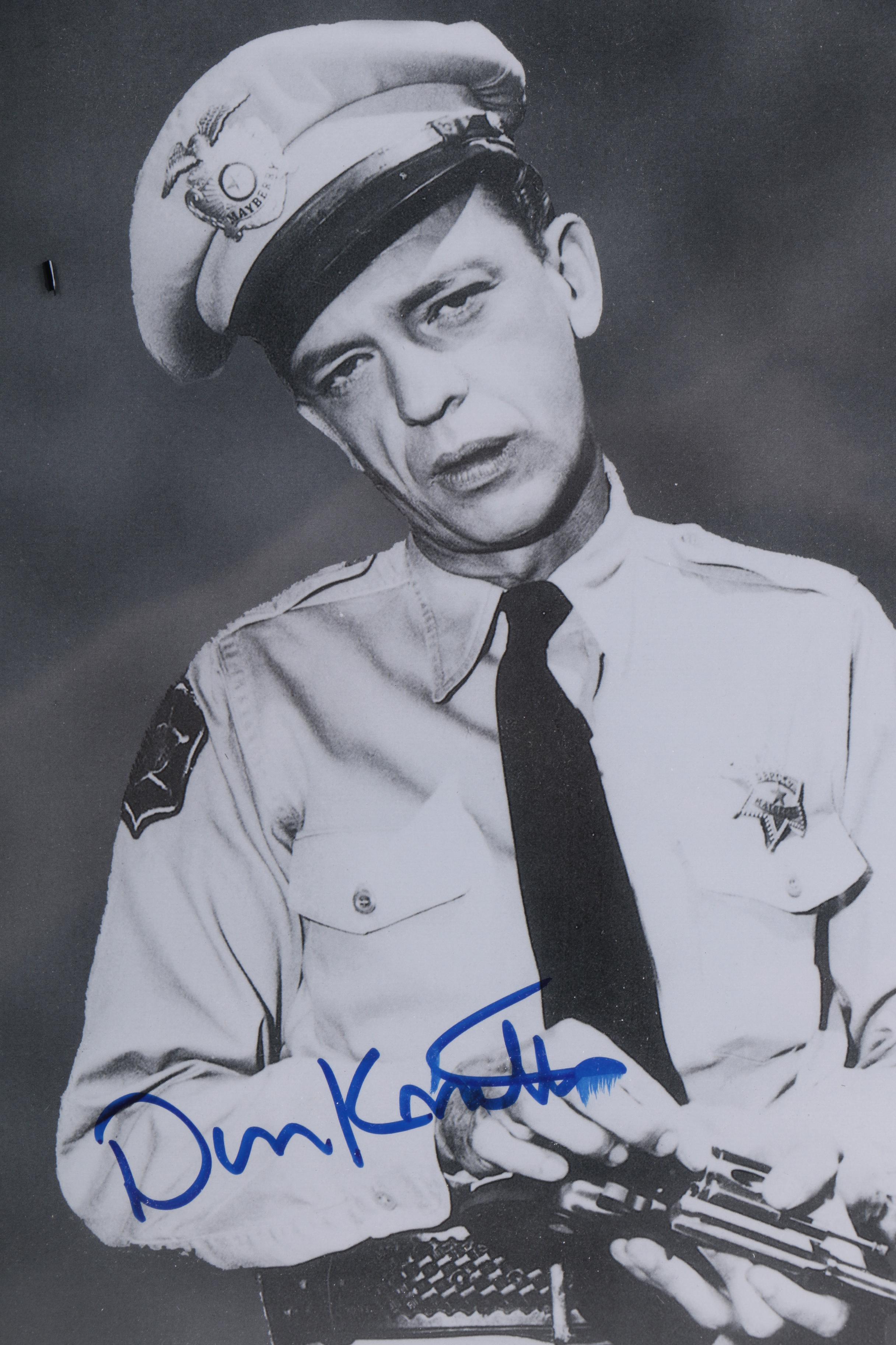 Autographed Offset Lithograph "Barney Fife" with Deputy Mayberry Patch
