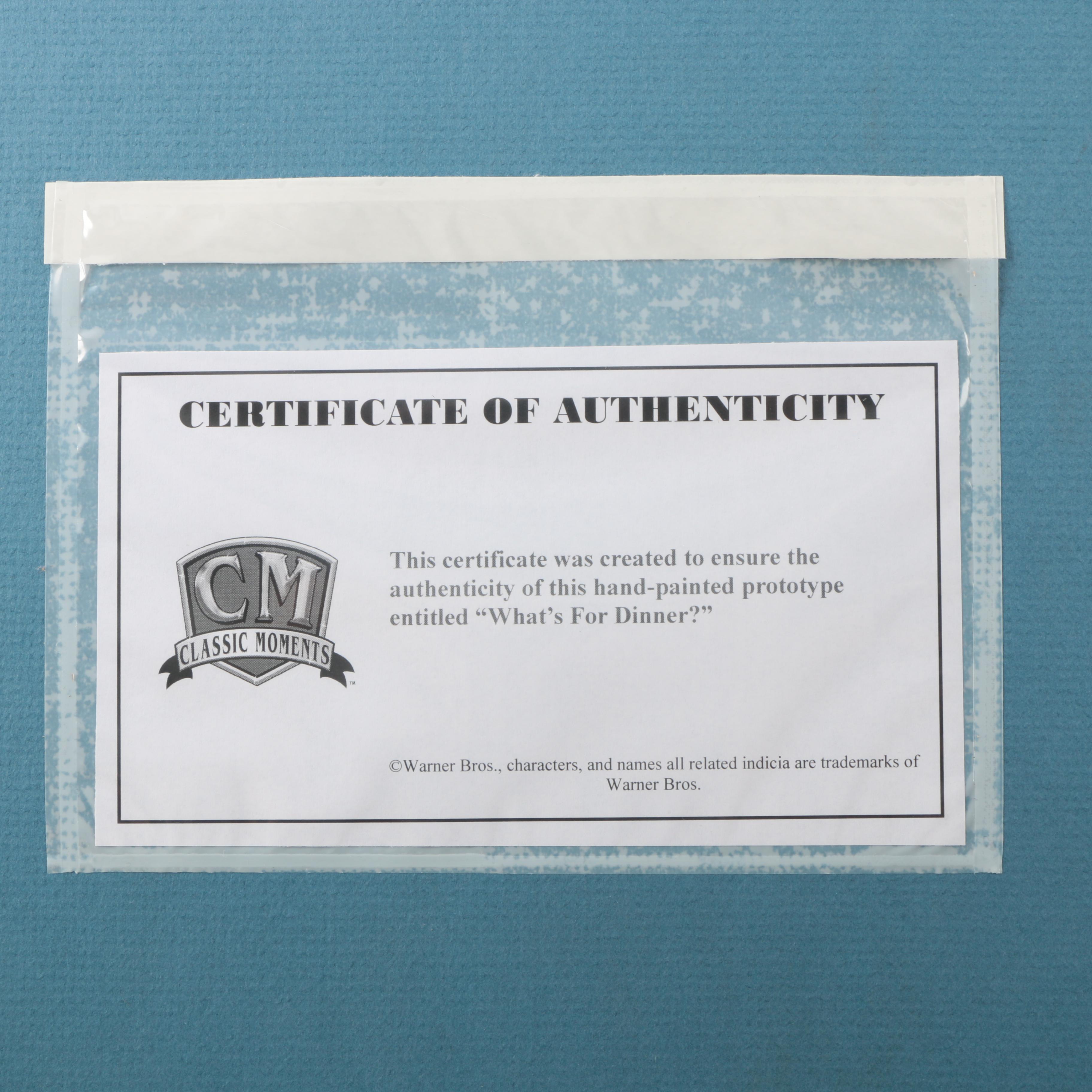 "Looney Tunes" Hand-Painted Publicity Cel "What's for Dinner?"