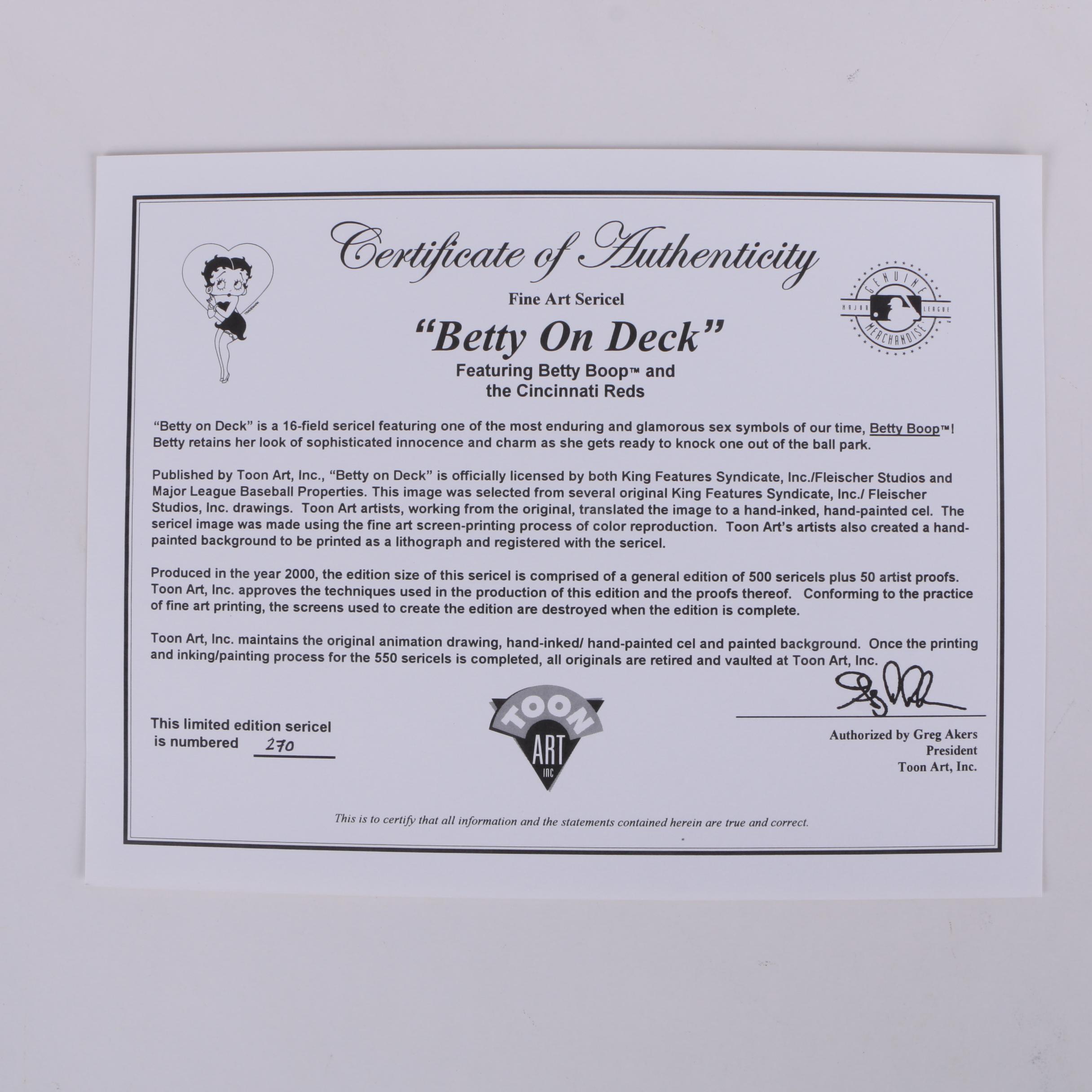 Limited Edition Cincinnati Reds-Themed Sericels