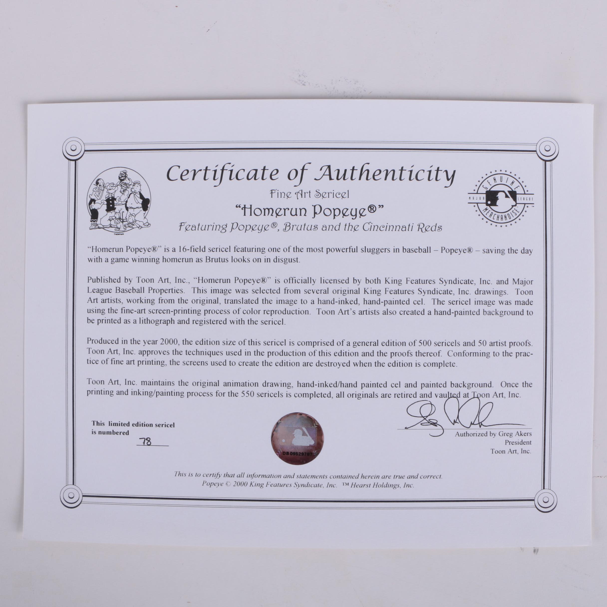 Limited Edition Cincinnati Reds-Themed Sericels