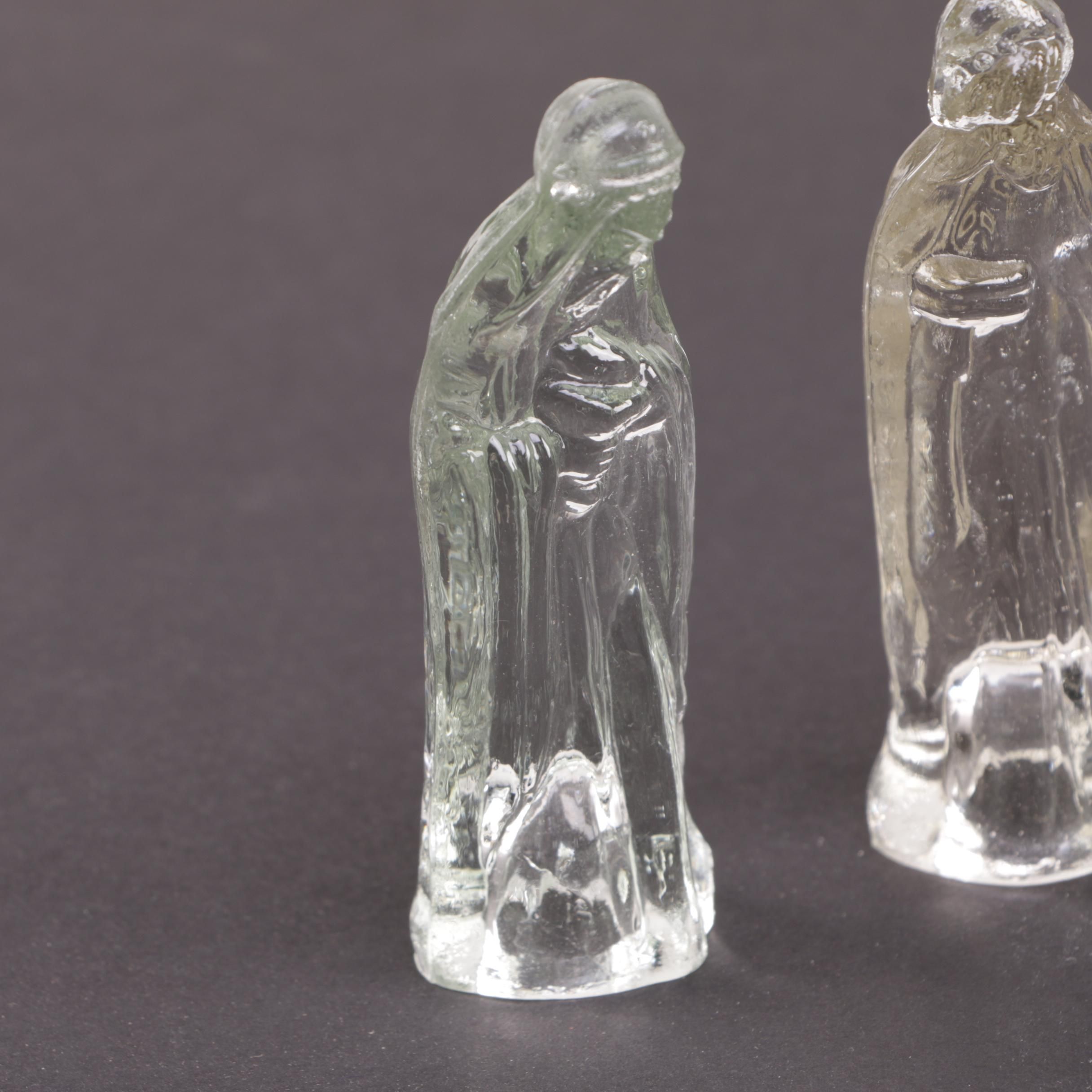 Glass Nativity Figurine Set