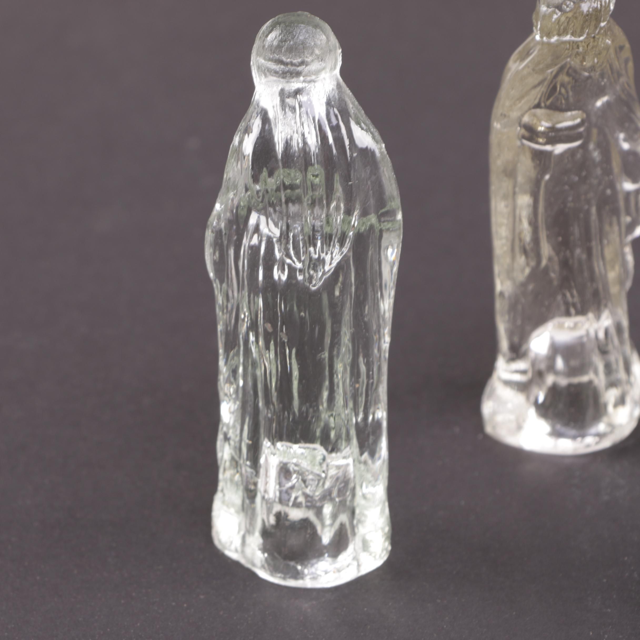 Glass Nativity Figurine Set
