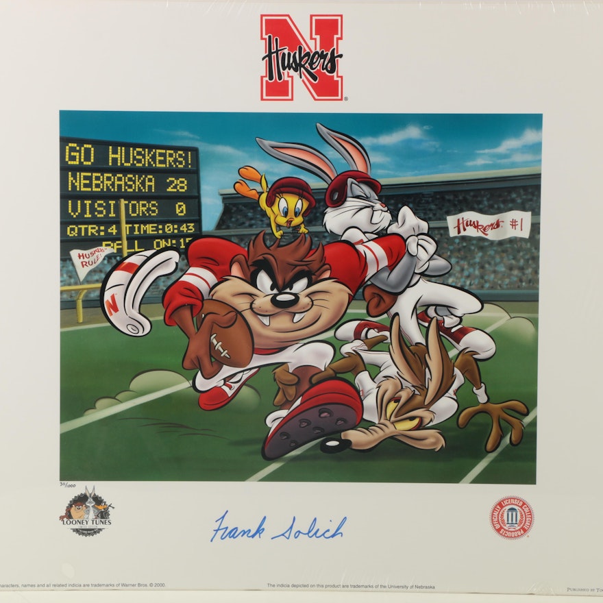 Looney Tunes Limited Edition Offset Lithograph "Husker Taz"