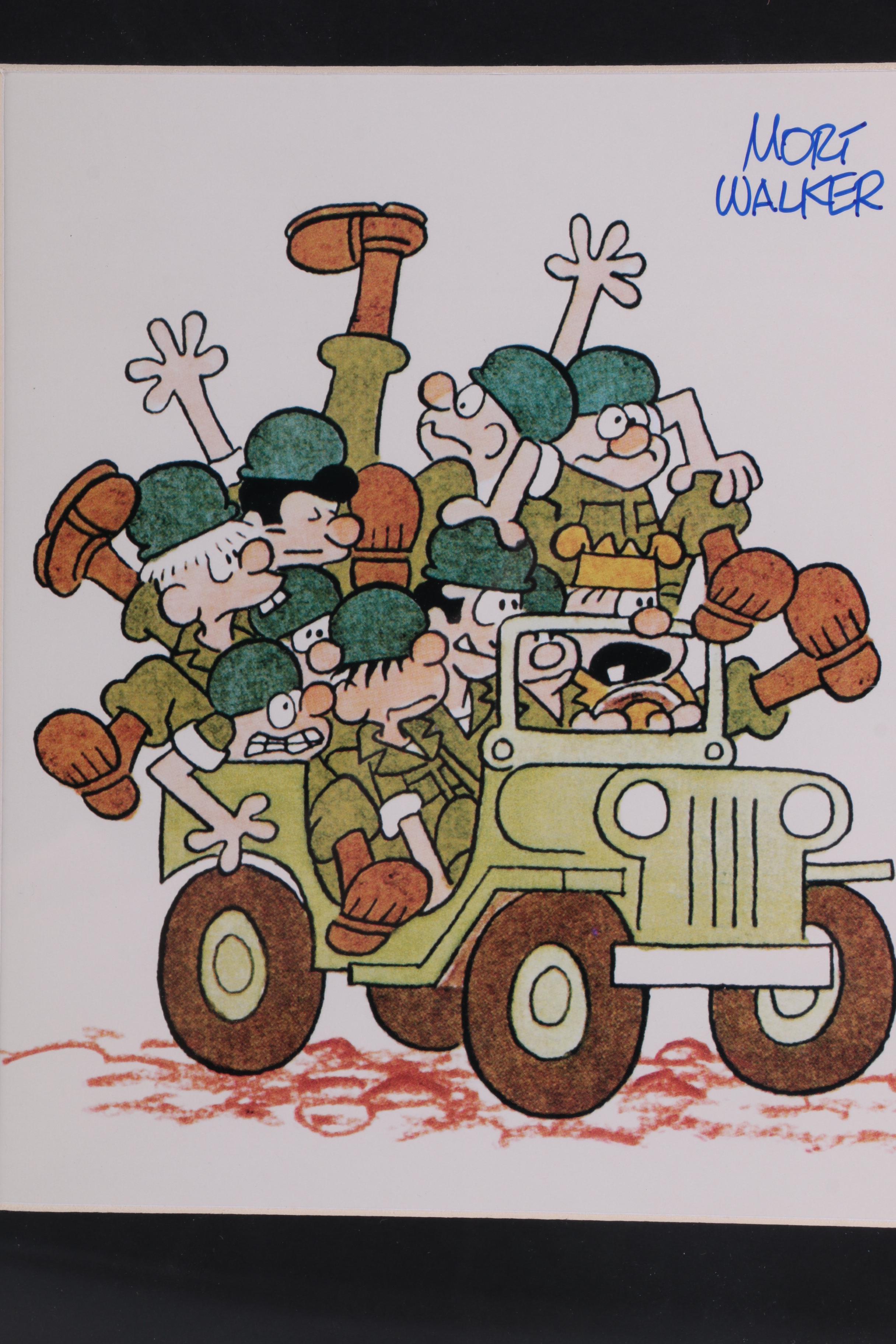 Signed Limited Edition Offset Lithograph 50th Anniversary of Beetle Bailey