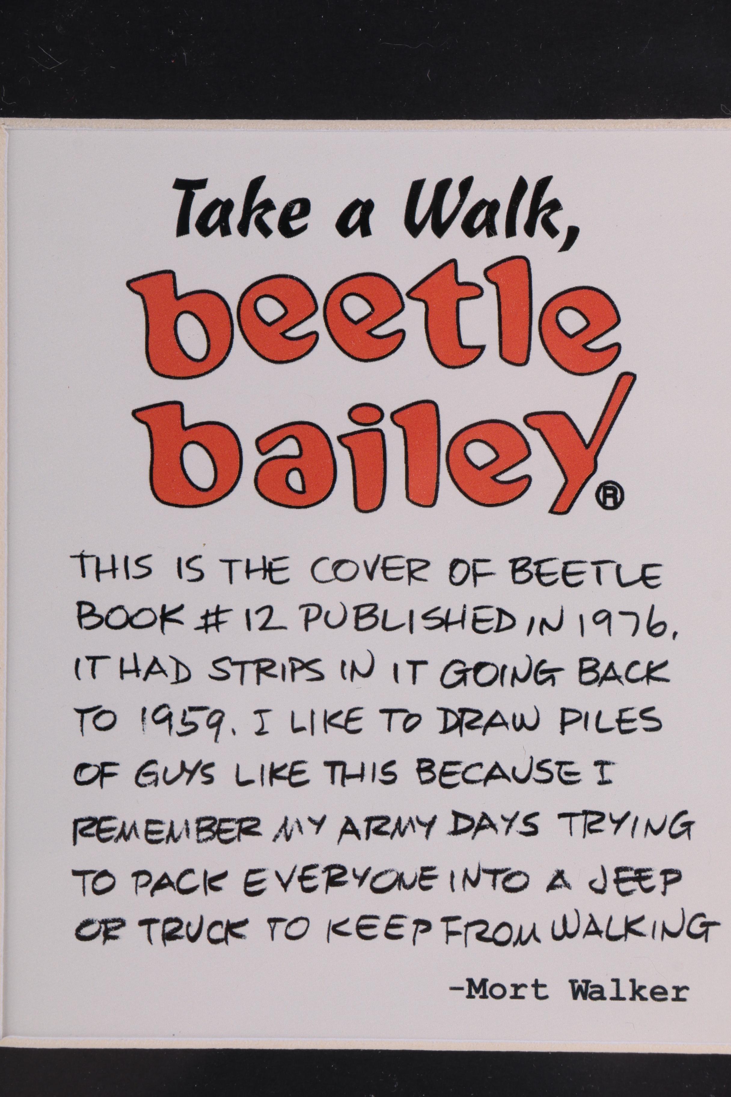 Signed Limited Edition Offset Lithograph 50th Anniversary of Beetle Bailey