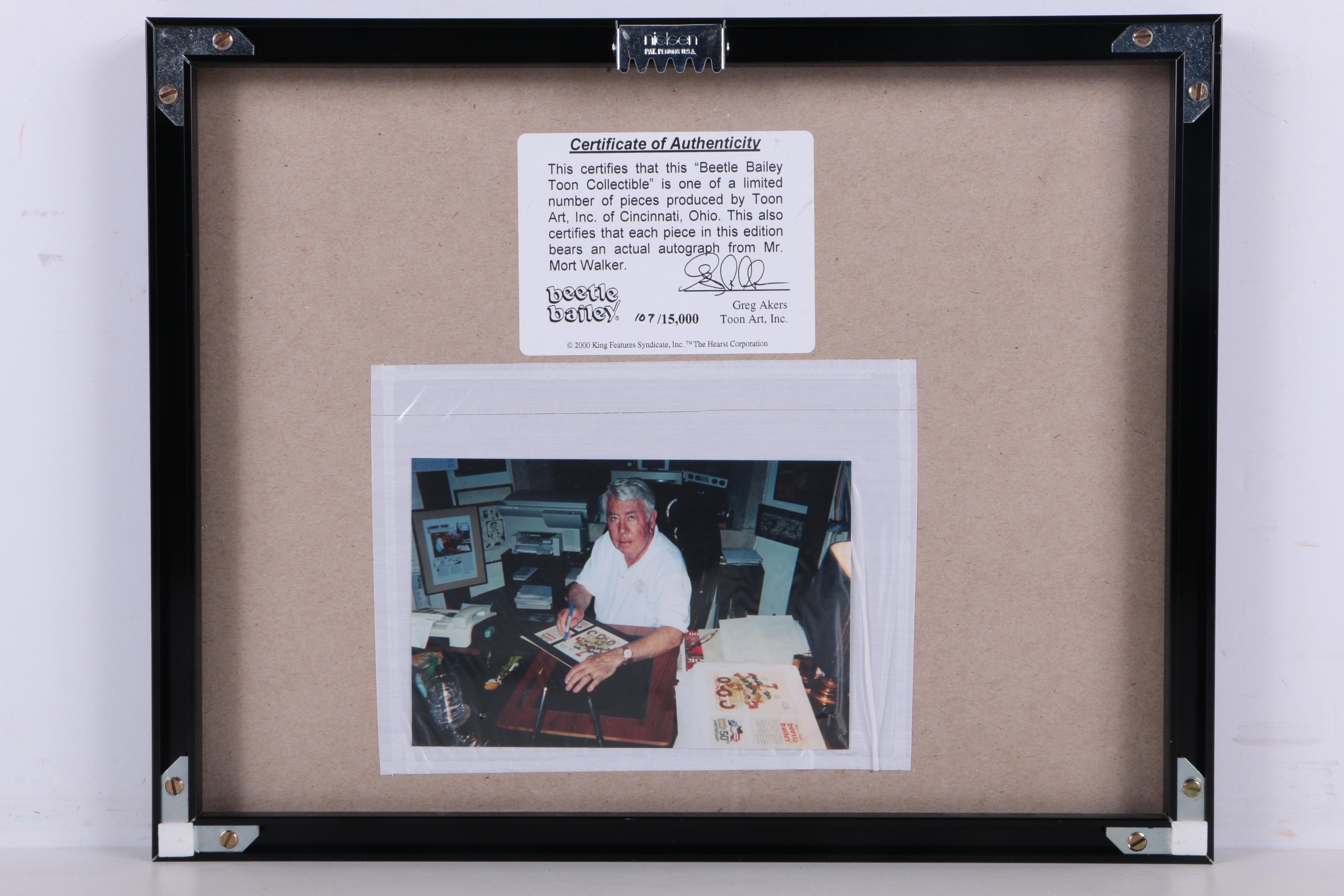 Signed Limited Edition Offset Lithograph 50th Anniversary of Beetle Bailey