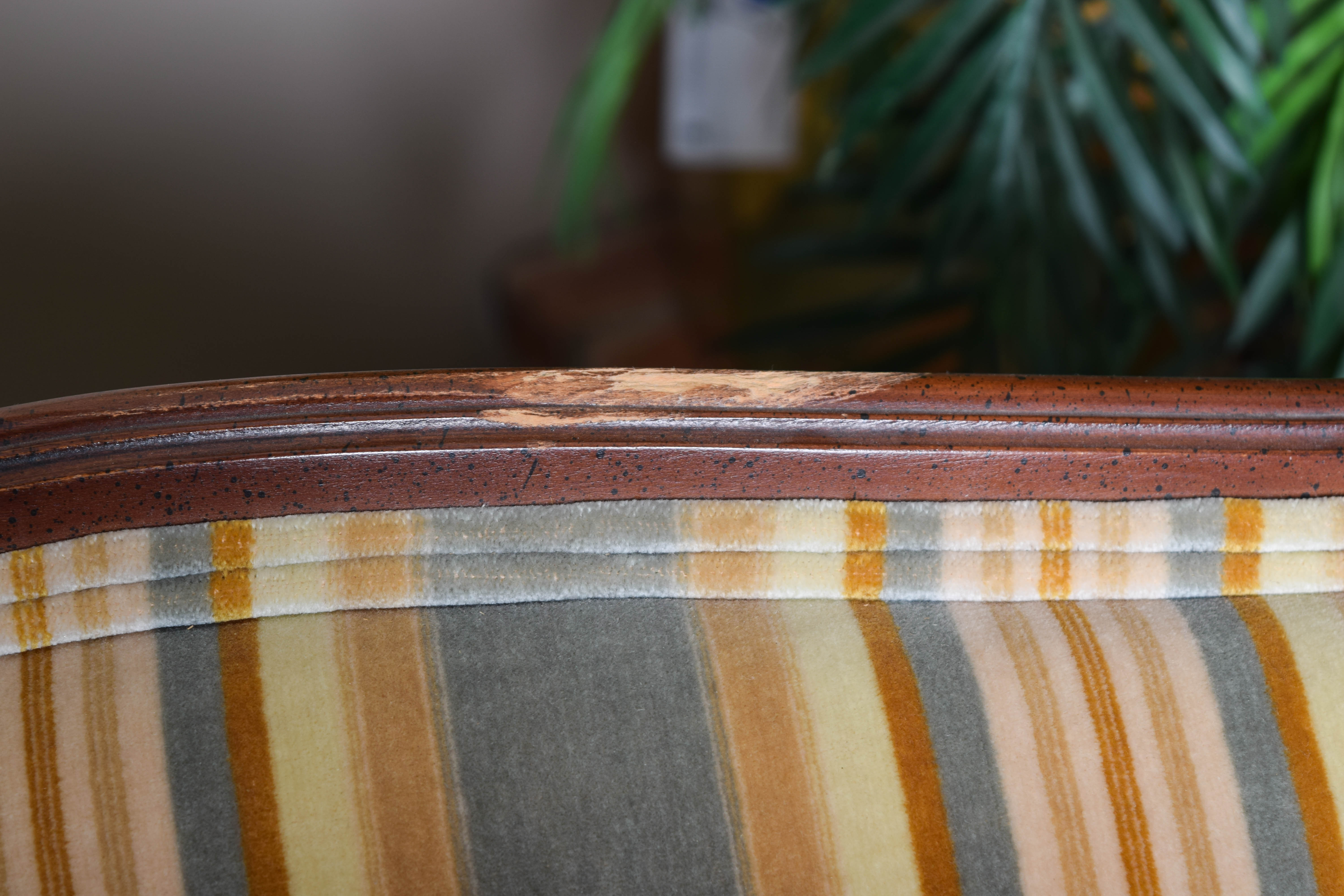 Pair of Vintage Velvet Wingback Armchairs