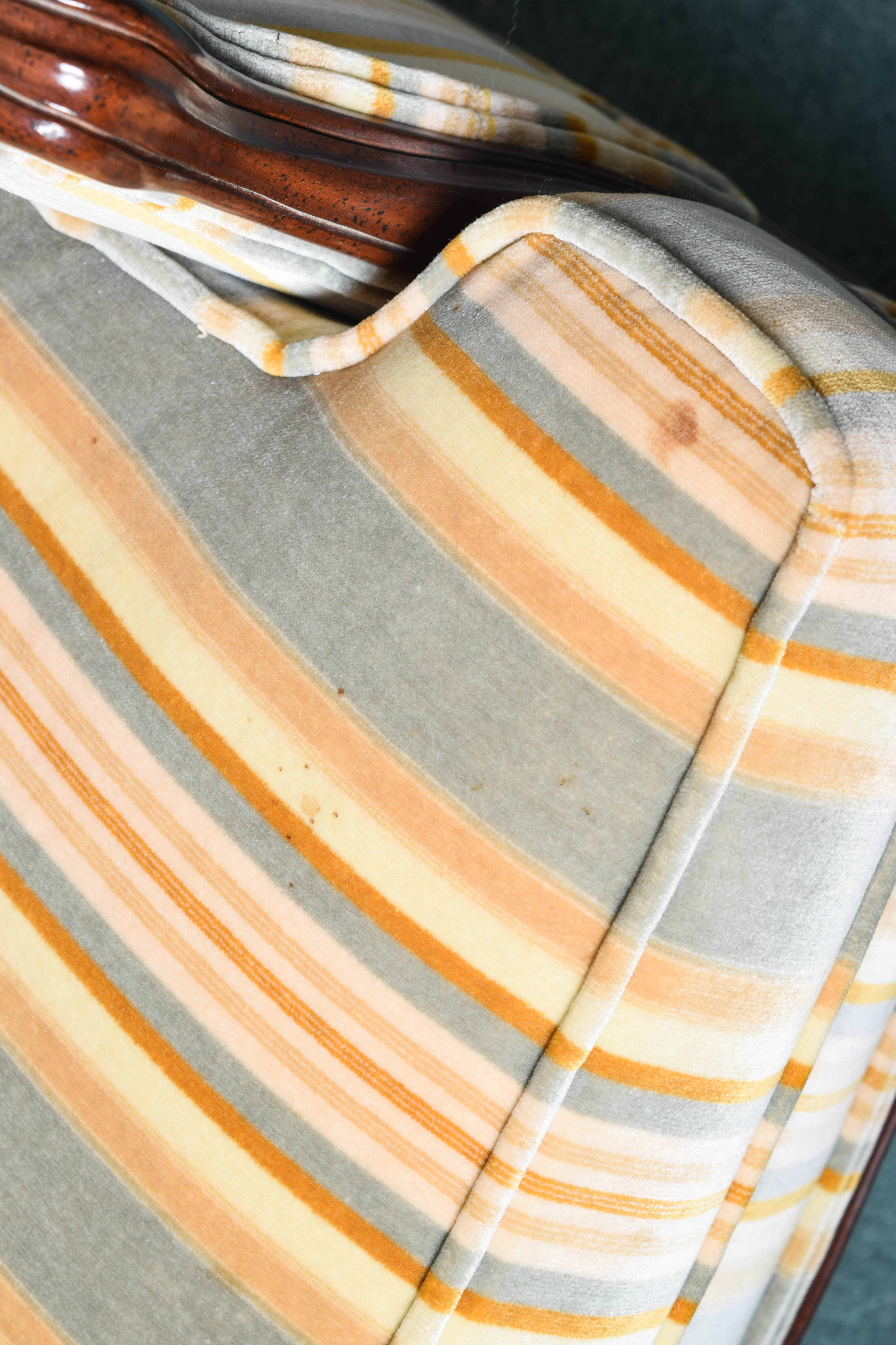 Pair of Vintage Velvet Wingback Armchairs