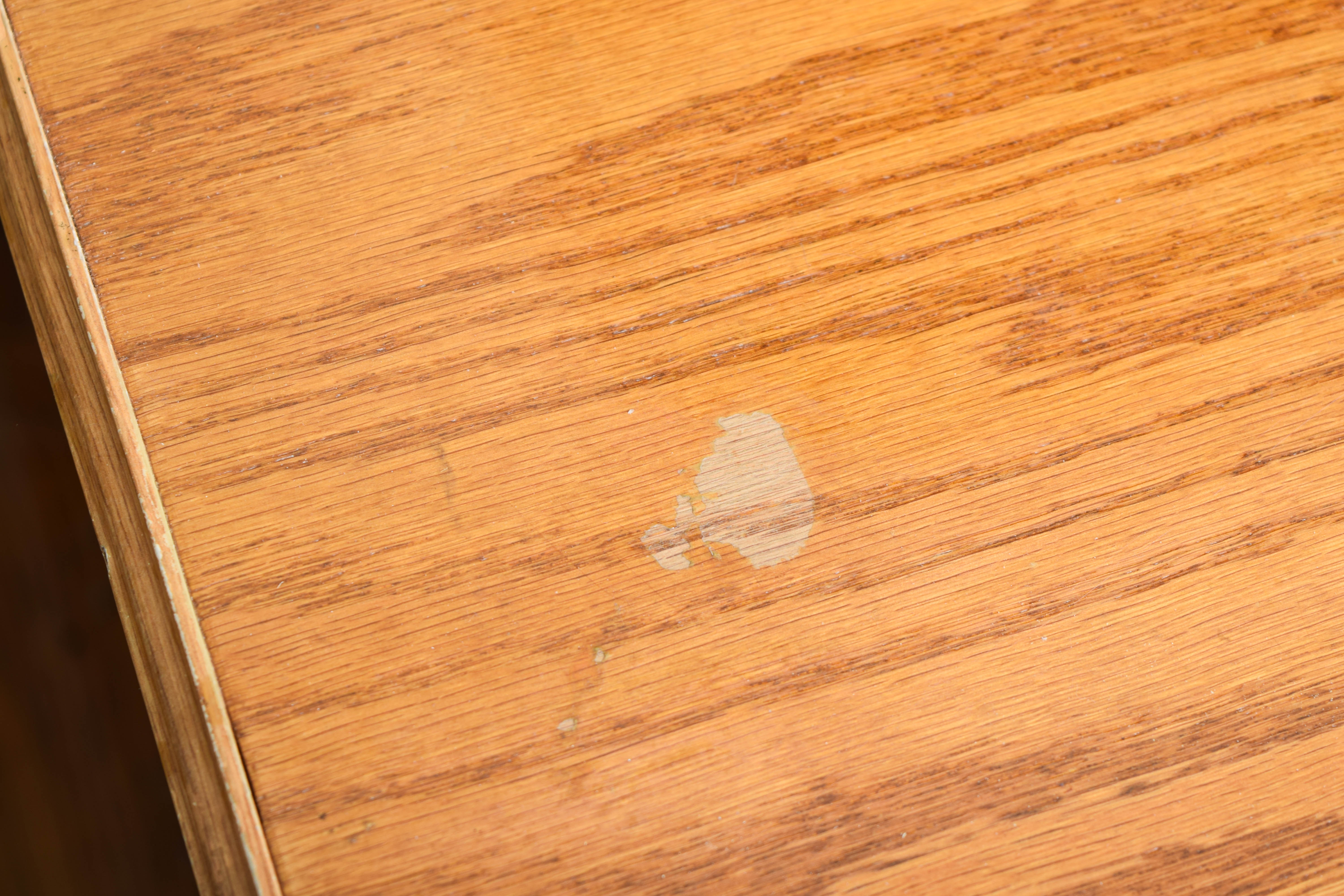 Oak Veneer Desk with Hutch and File Cabinet