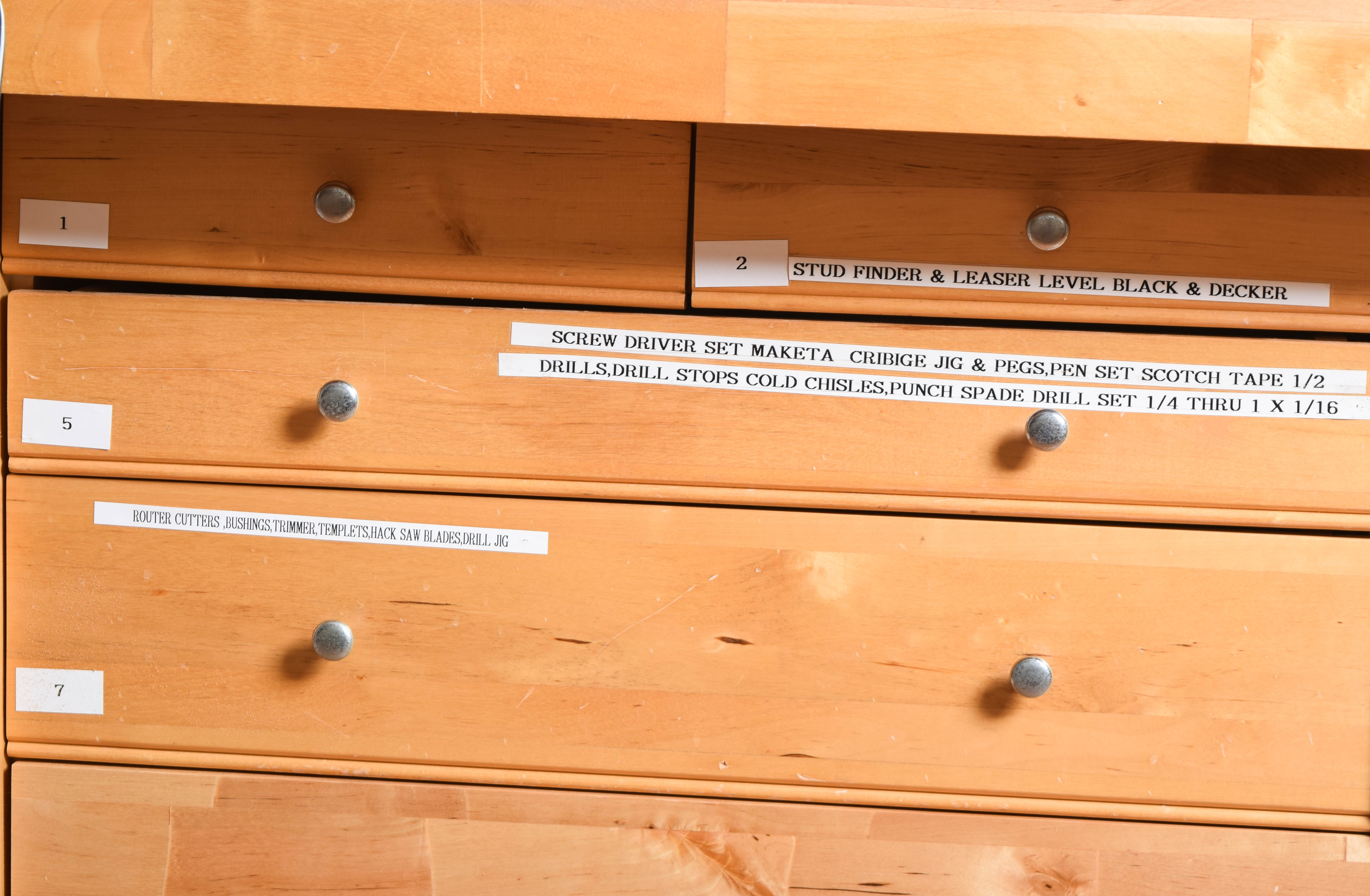 Work Bench and Wall of Assorted Tools