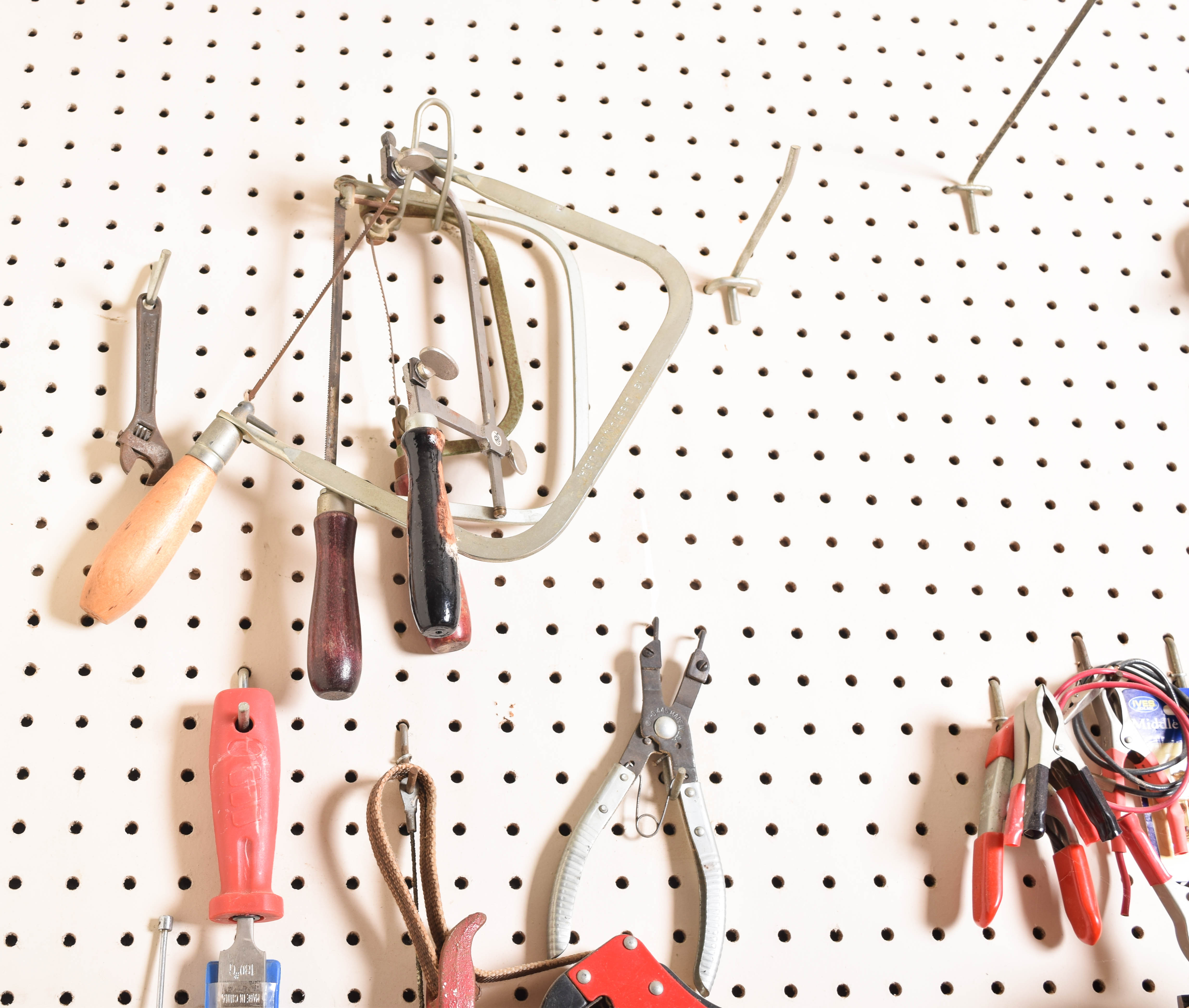Work Bench and Wall of Assorted Tools