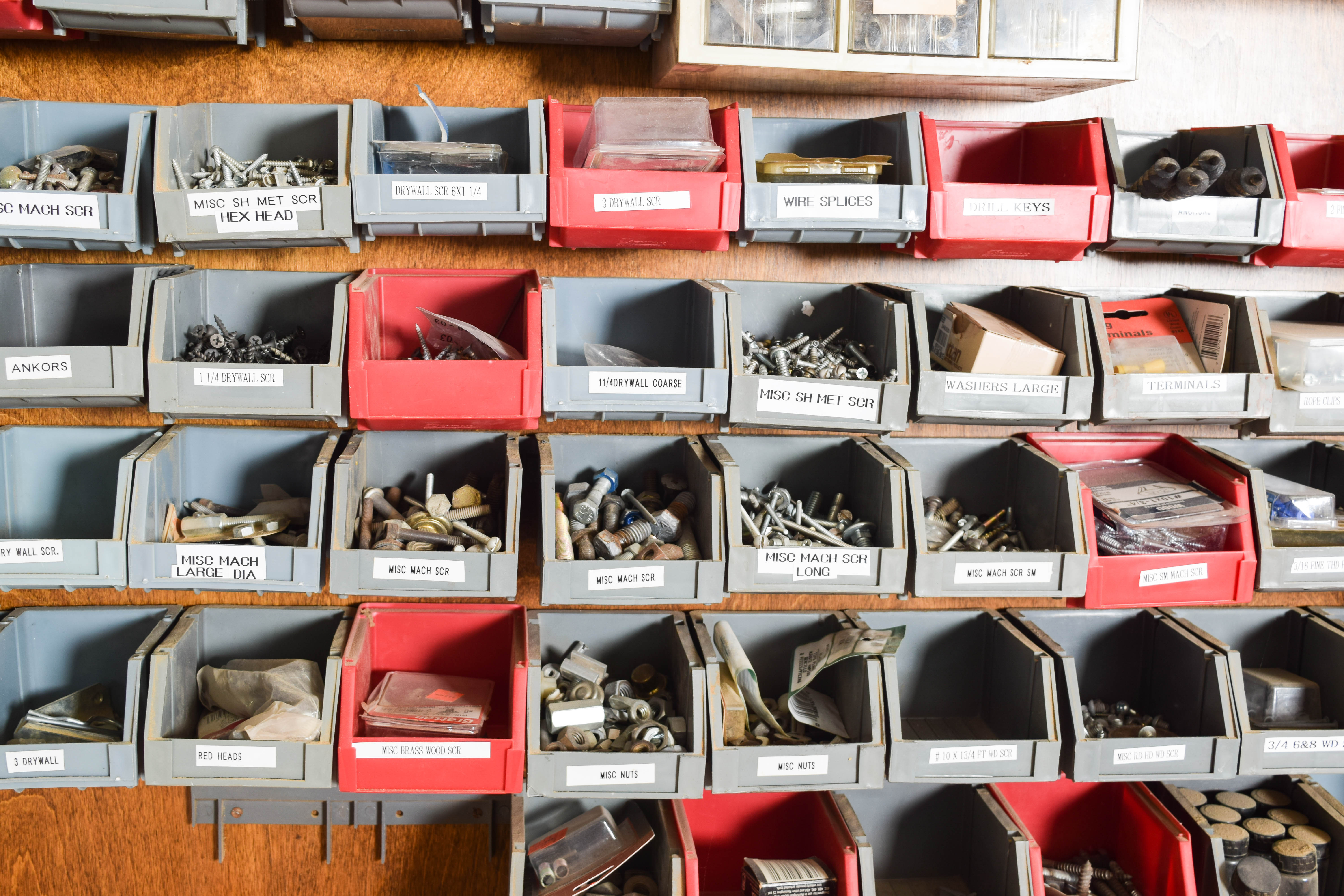Work Bench and Wall of Assorted Tools