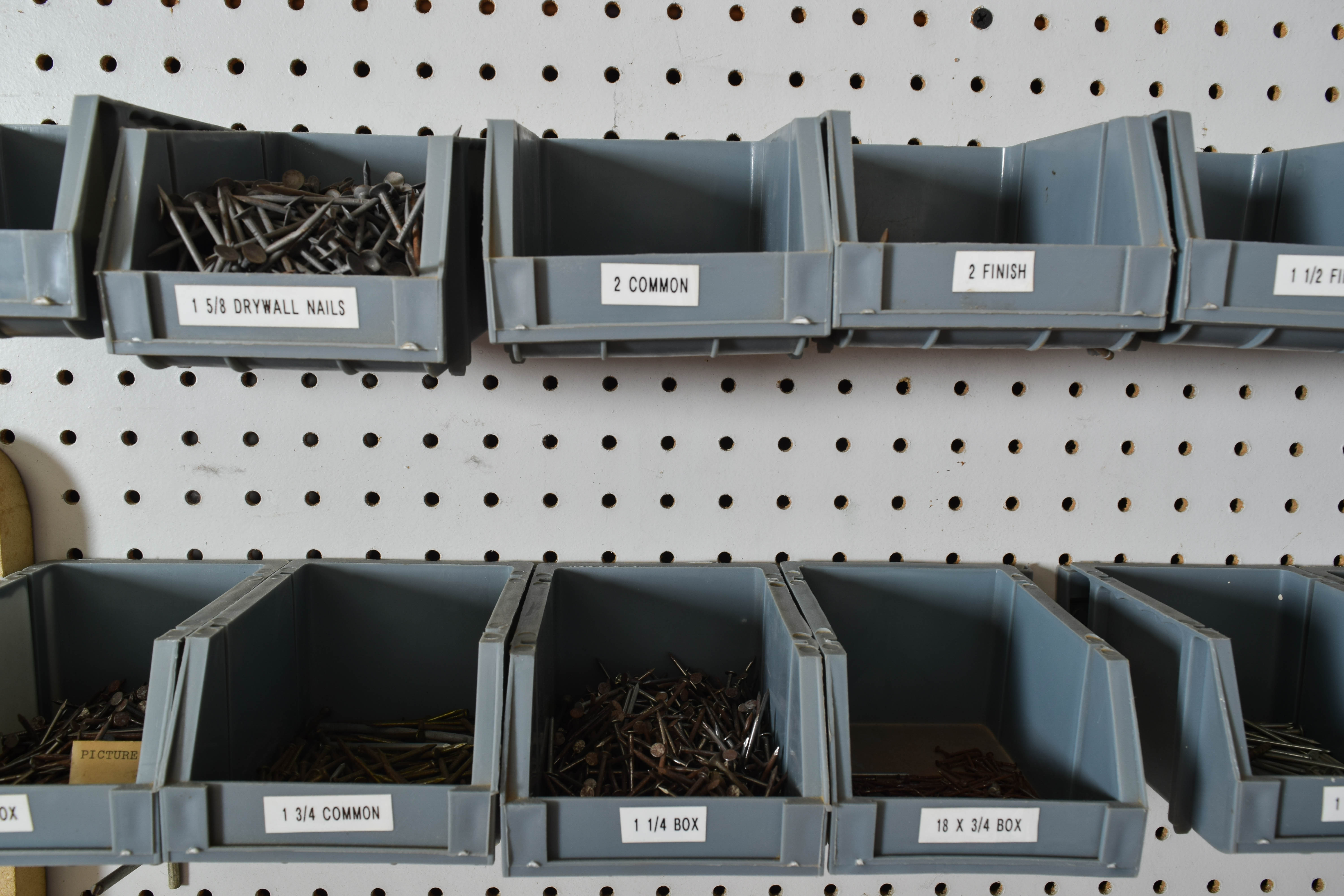 Work Bench and Wall of Assorted Tools