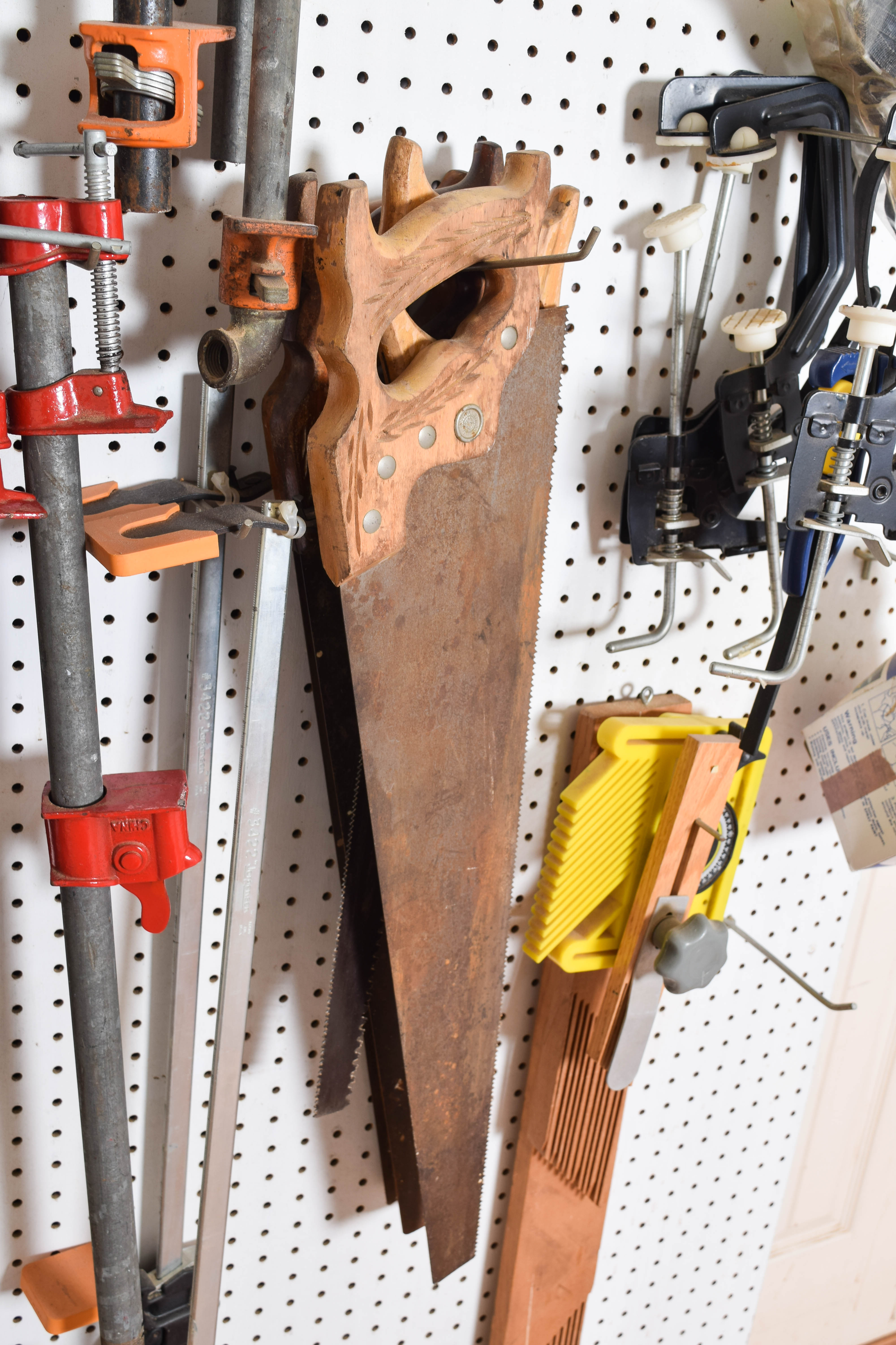 Work Bench and Wall of Assorted Tools