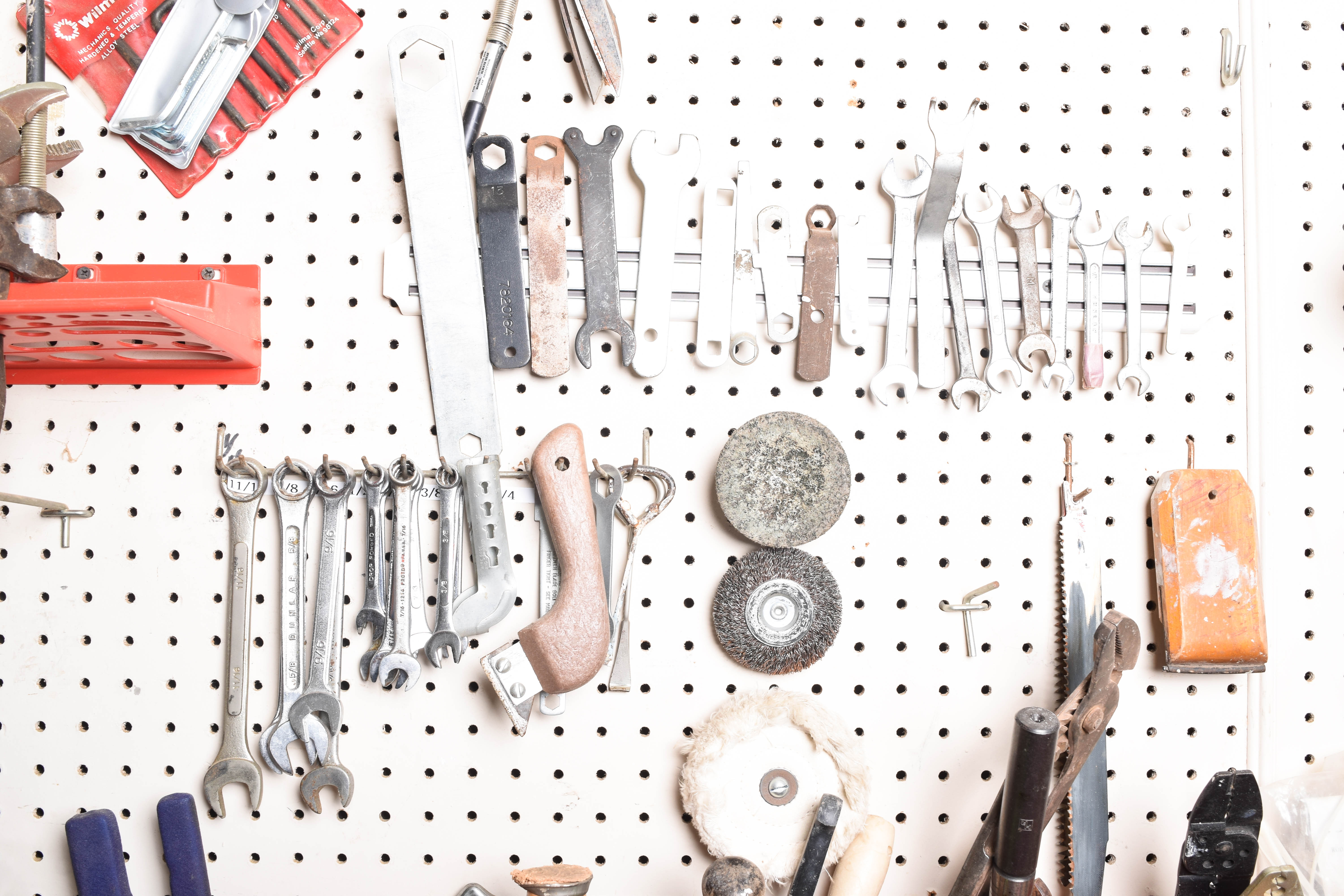 Work Bench and Wall of Assorted Tools
