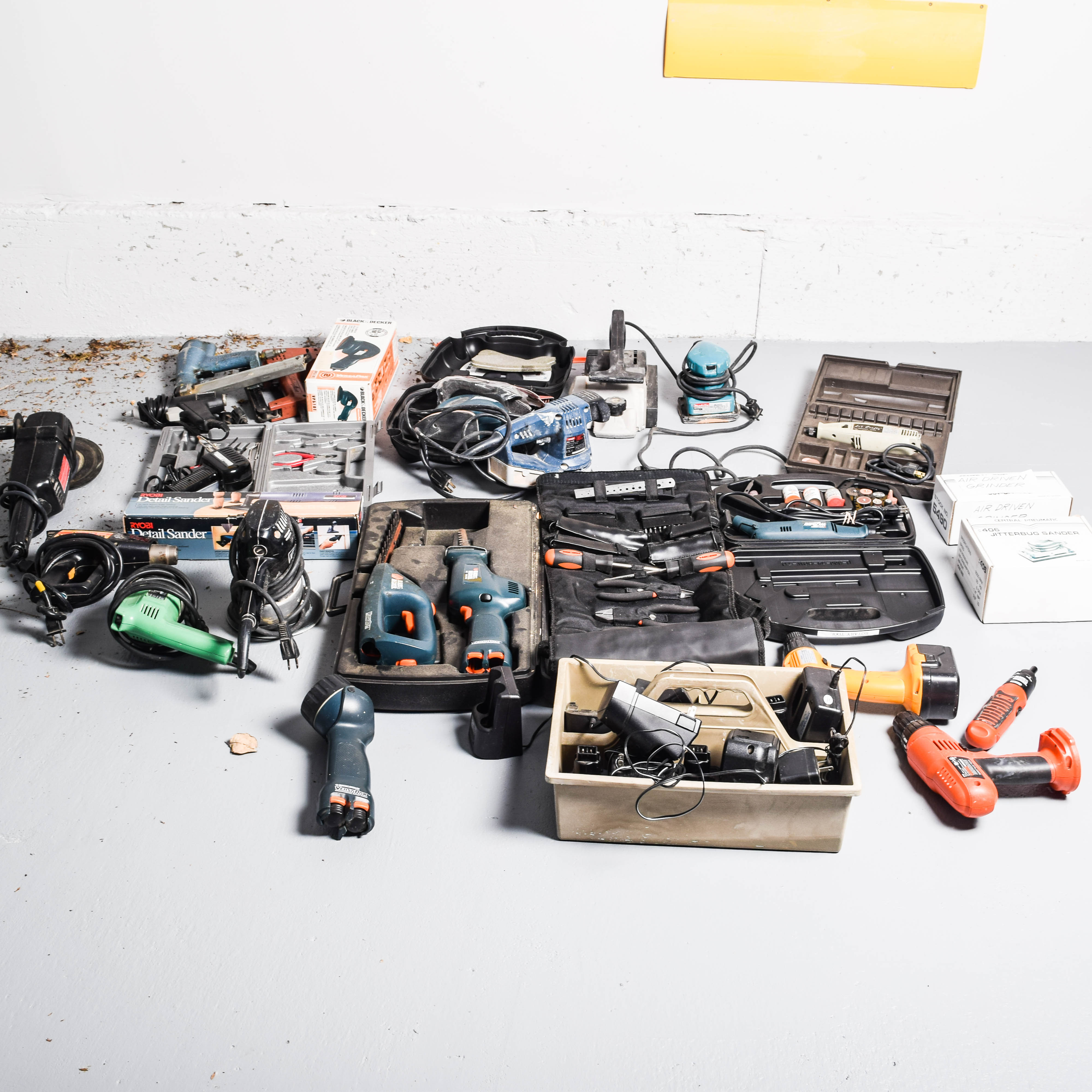 Collection of Rotaries, Sanders, and Other Power Tools