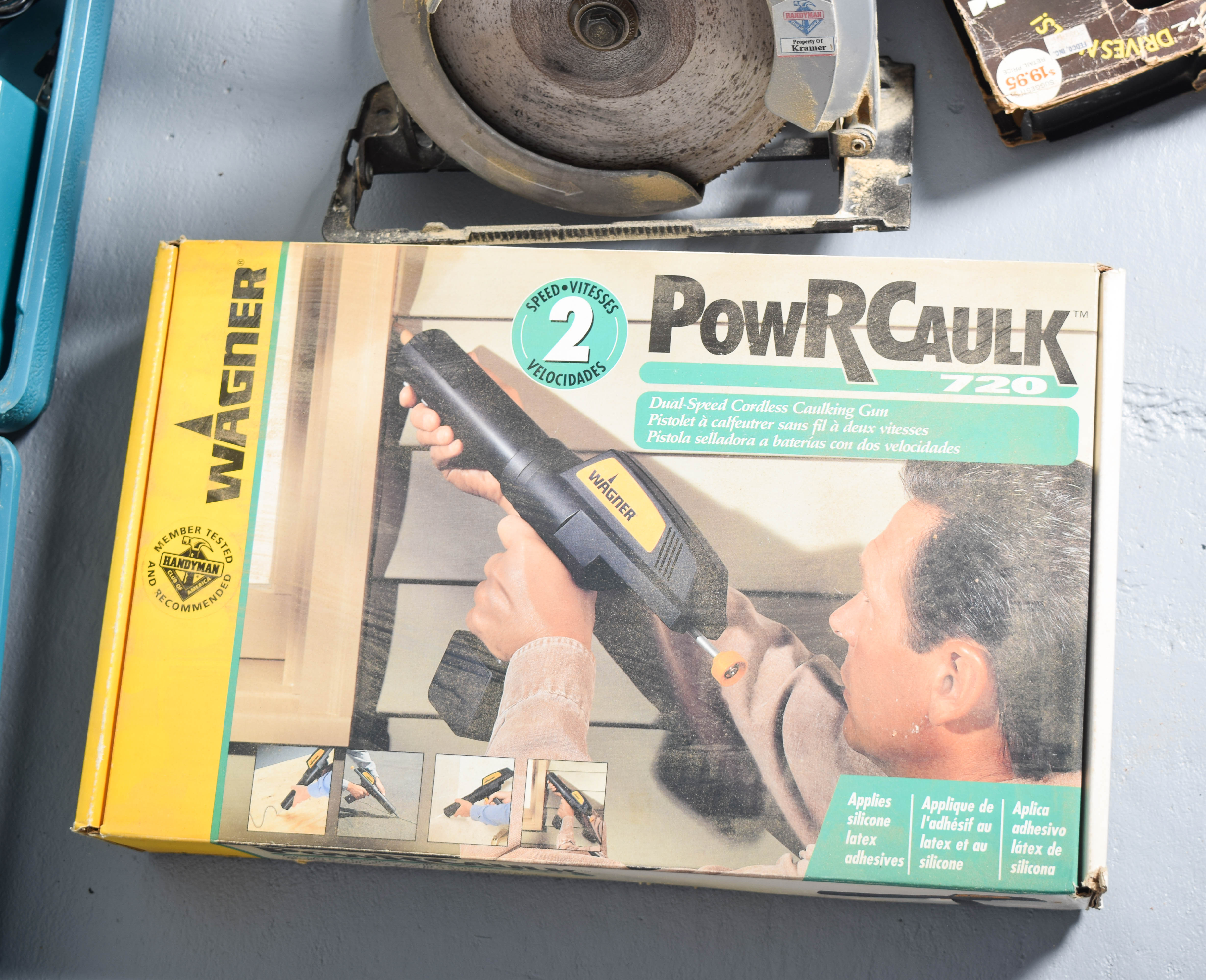 Collection of Drills, Skilsaws, and Other Power Tools