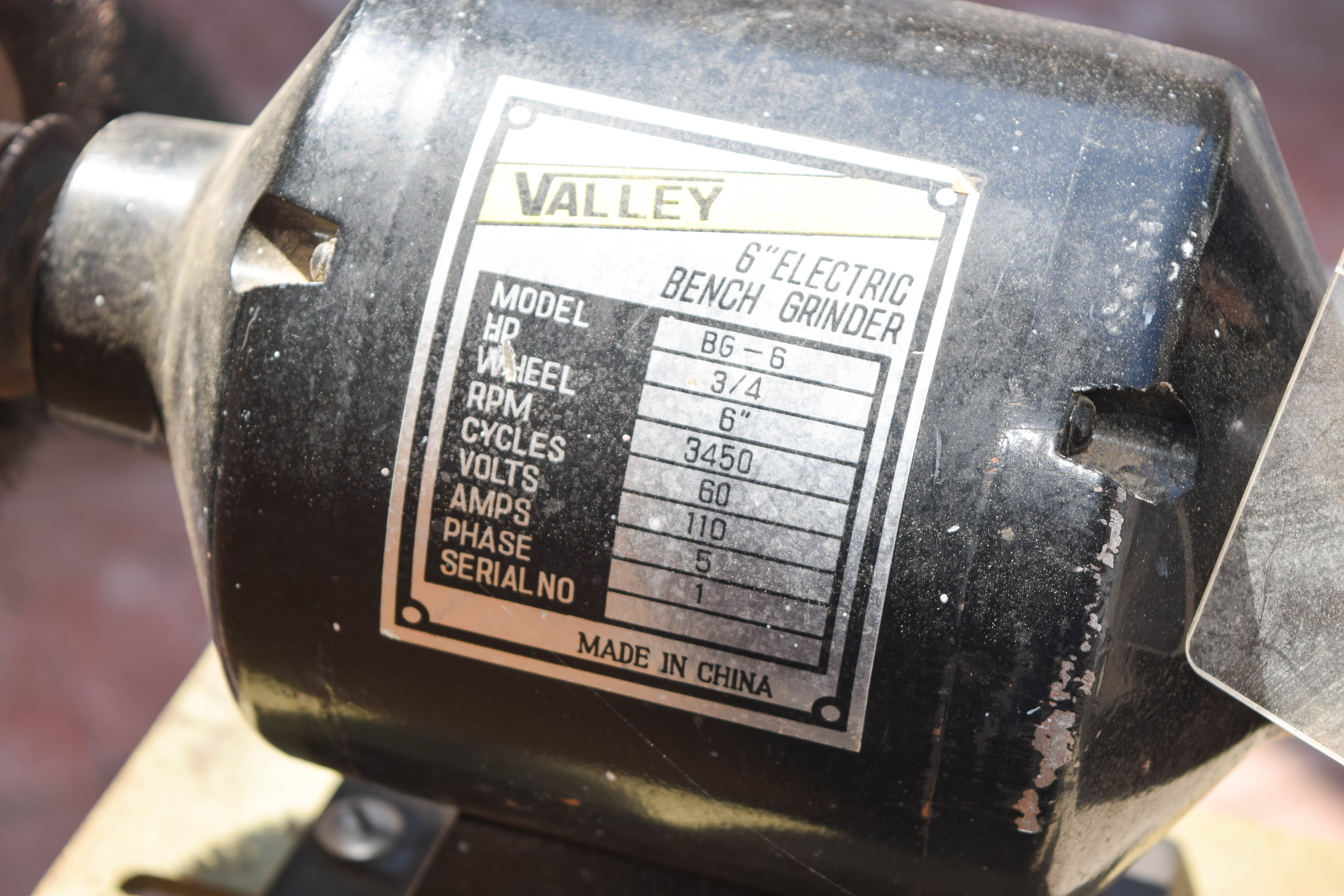 Valley 6" Electric Bench Grinder