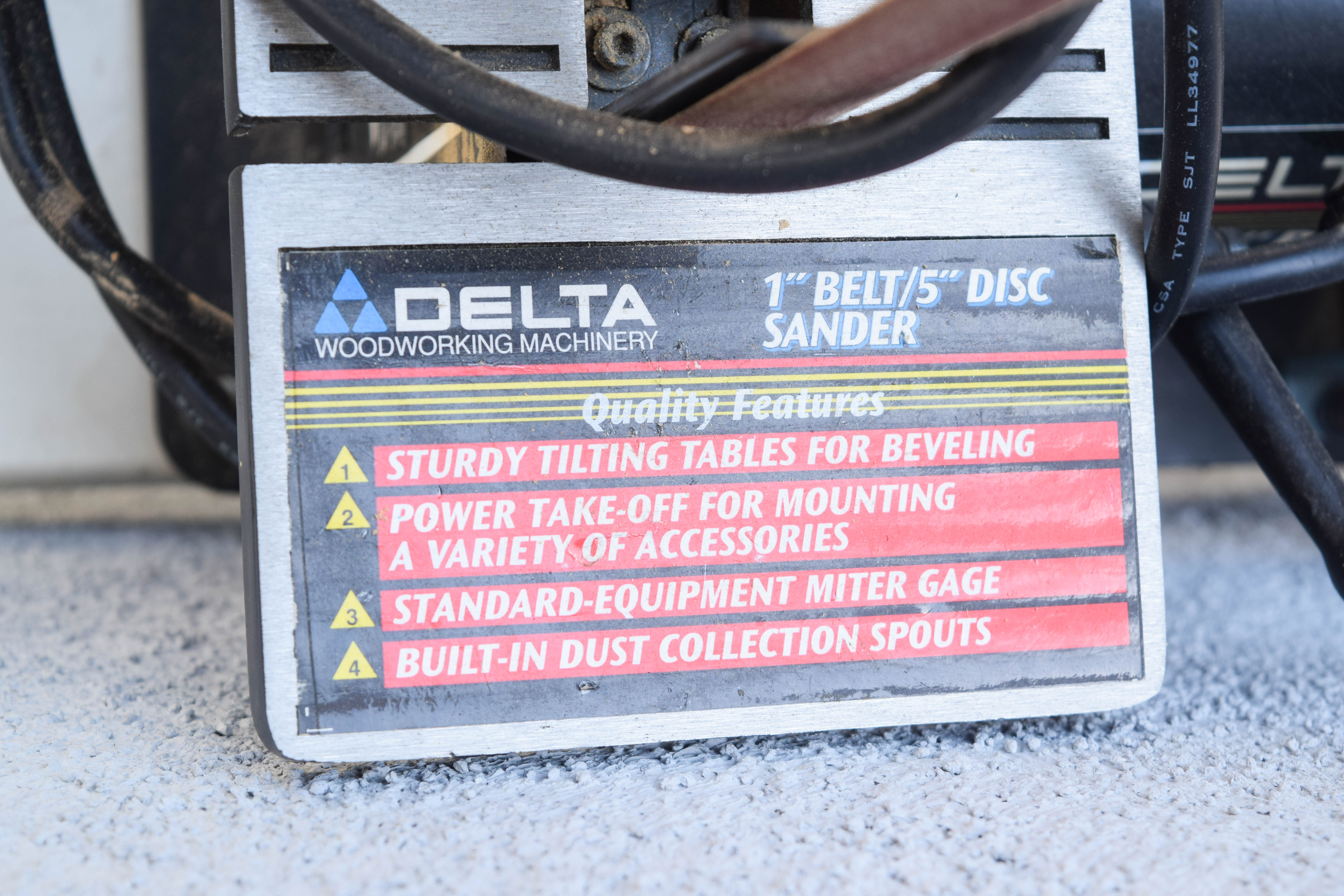 Delta 1" Belt/5" Disc Sander