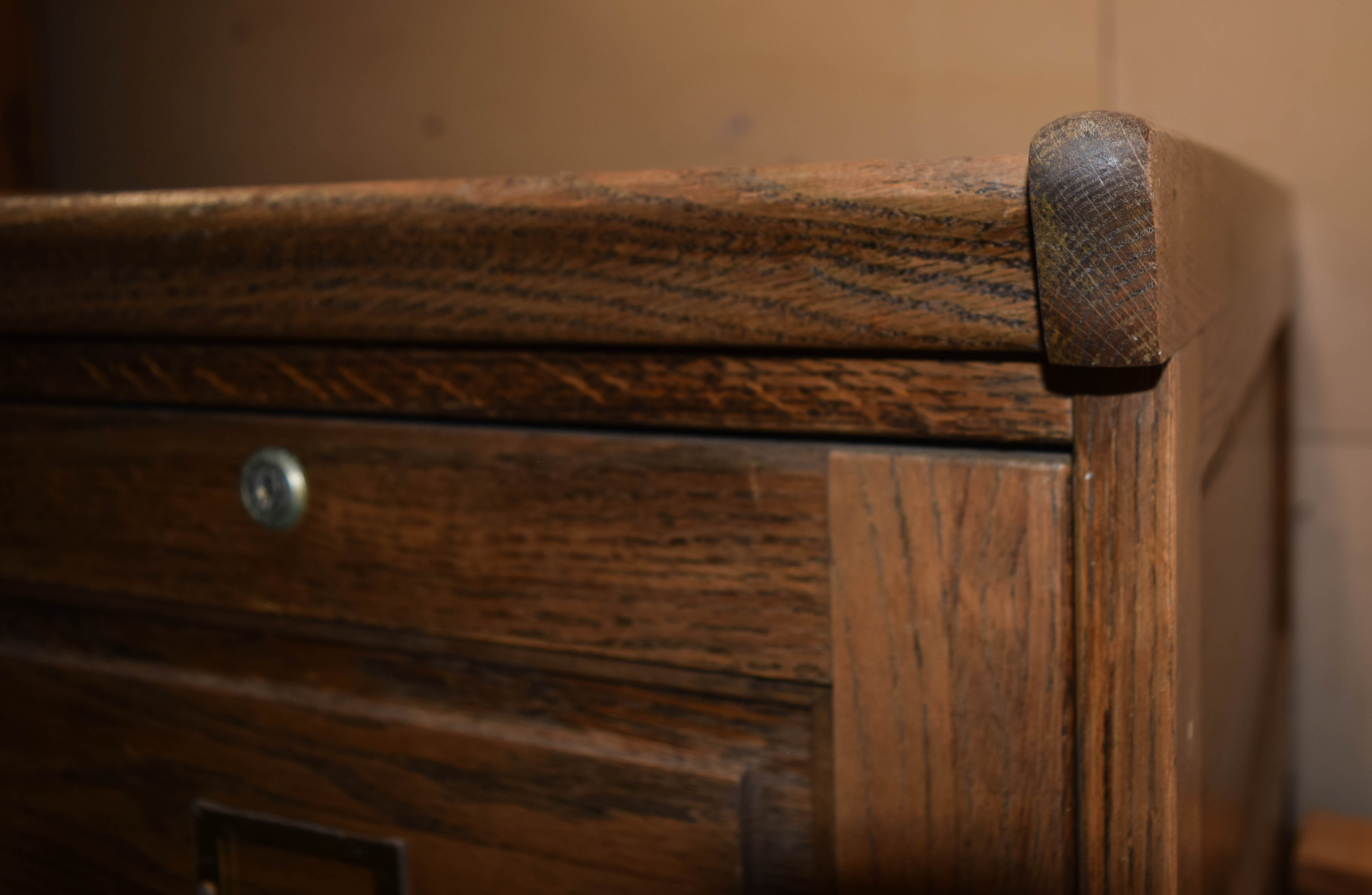 Pair of Vintage Oak Filing Cabinets